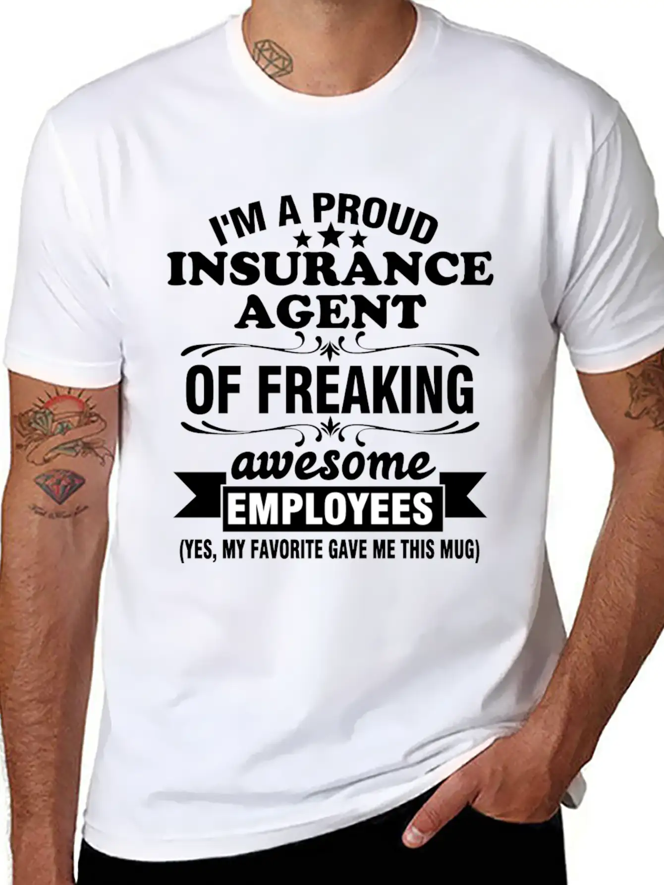 I'm A Proud Insurance Agent Of Freaking Awesome Timeless Short Sleeve Tee – Comfy And Minimalist Design