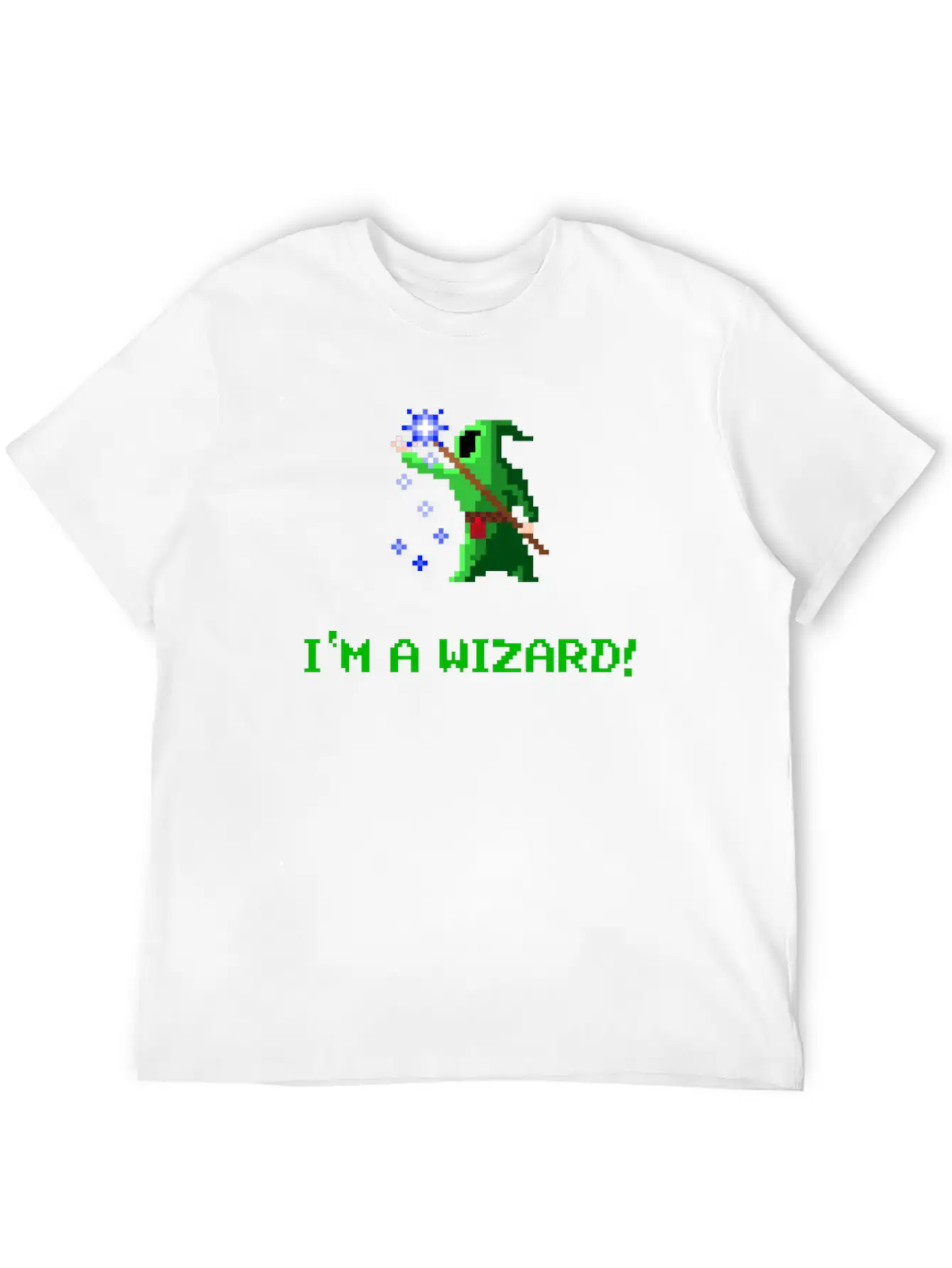 I'm A Wizard Green Unisex Short Sleeve Soft Cotton T-Shirt – Casual Everyday Wear