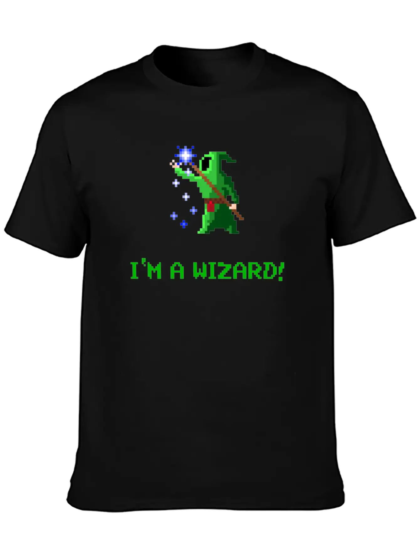 I'm A Wizard Green Unisex Short Sleeve Soft Cotton T-Shirt – Casual Everyday Wear
