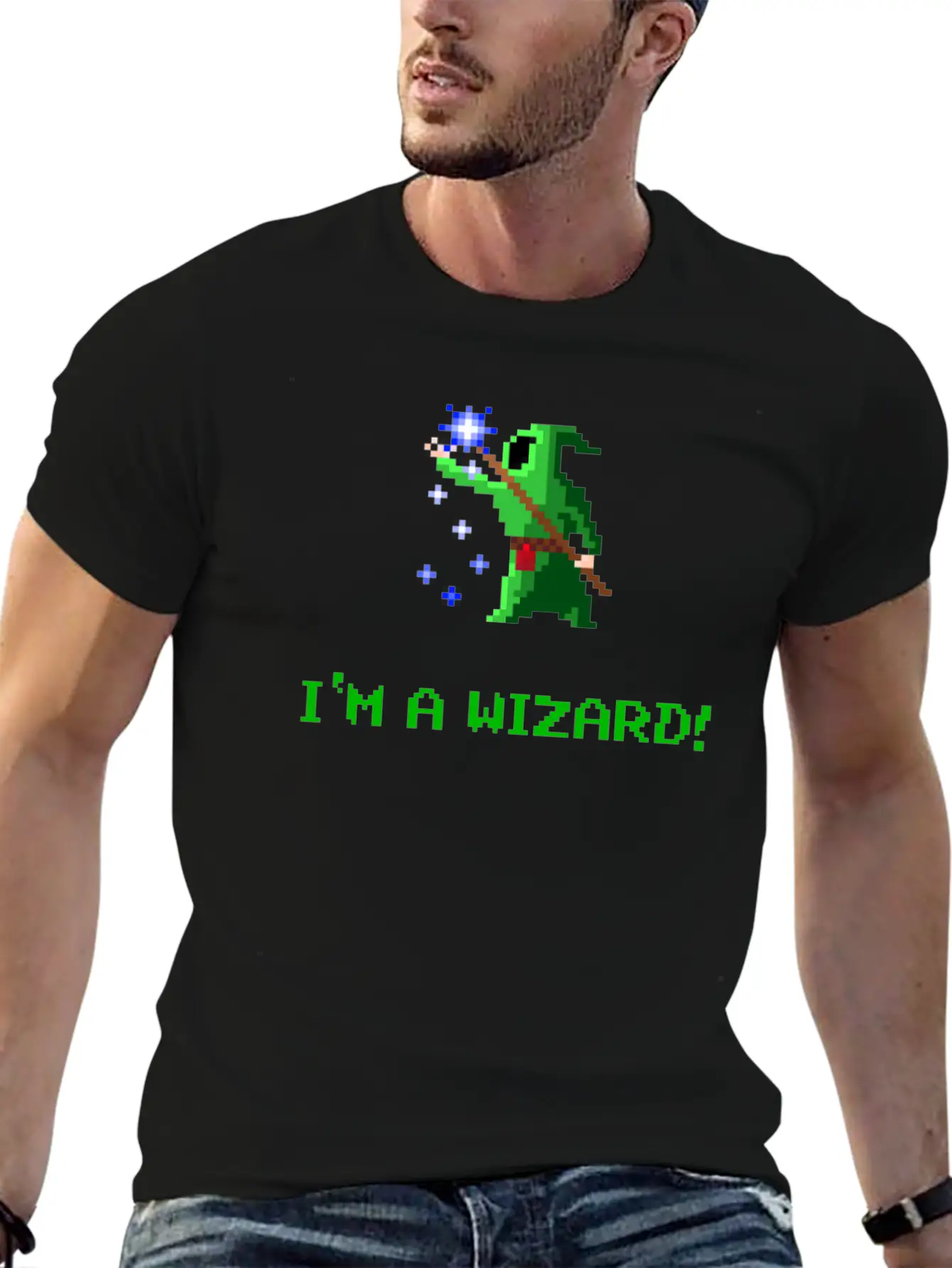 I'm A Wizard Green Unisex Short Sleeve Soft Cotton T-Shirt – Casual Everyday Wear