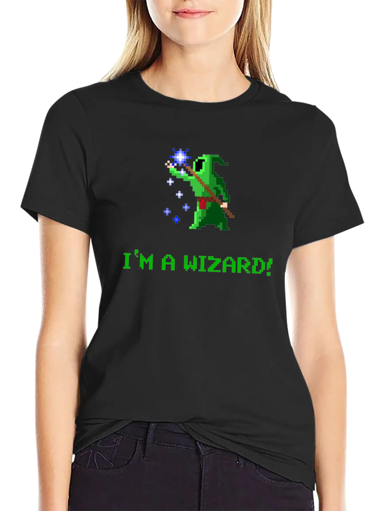 I'm A Wizard Green Unisex Short Sleeve Soft Cotton T-Shirt – Casual Everyday Wear