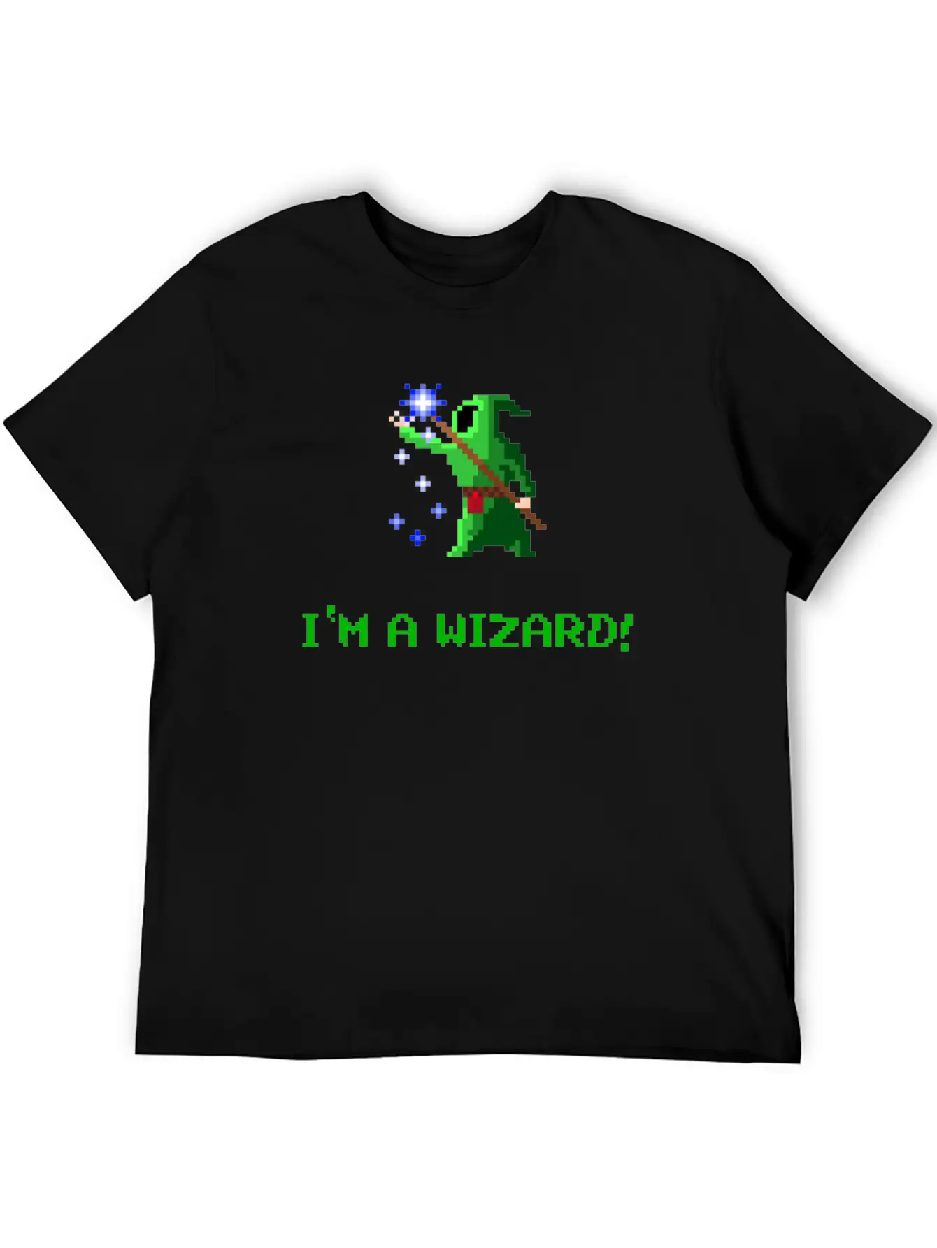 I'm A Wizard Green Unisex Short Sleeve Soft Cotton T-Shirt – Casual Everyday Wear