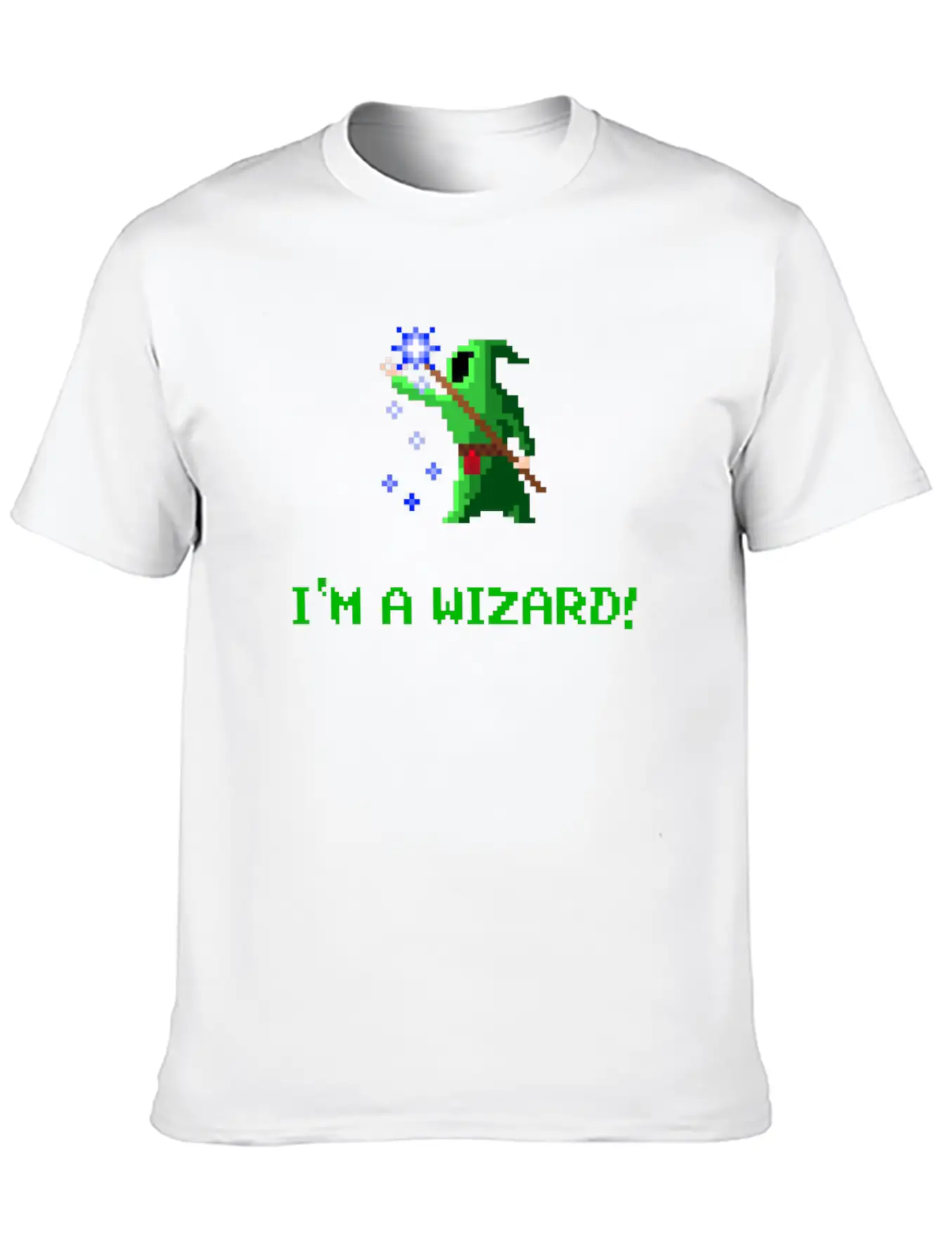 I'm A Wizard Green Unisex Short Sleeve Soft Cotton T-Shirt – Casual Everyday Wear