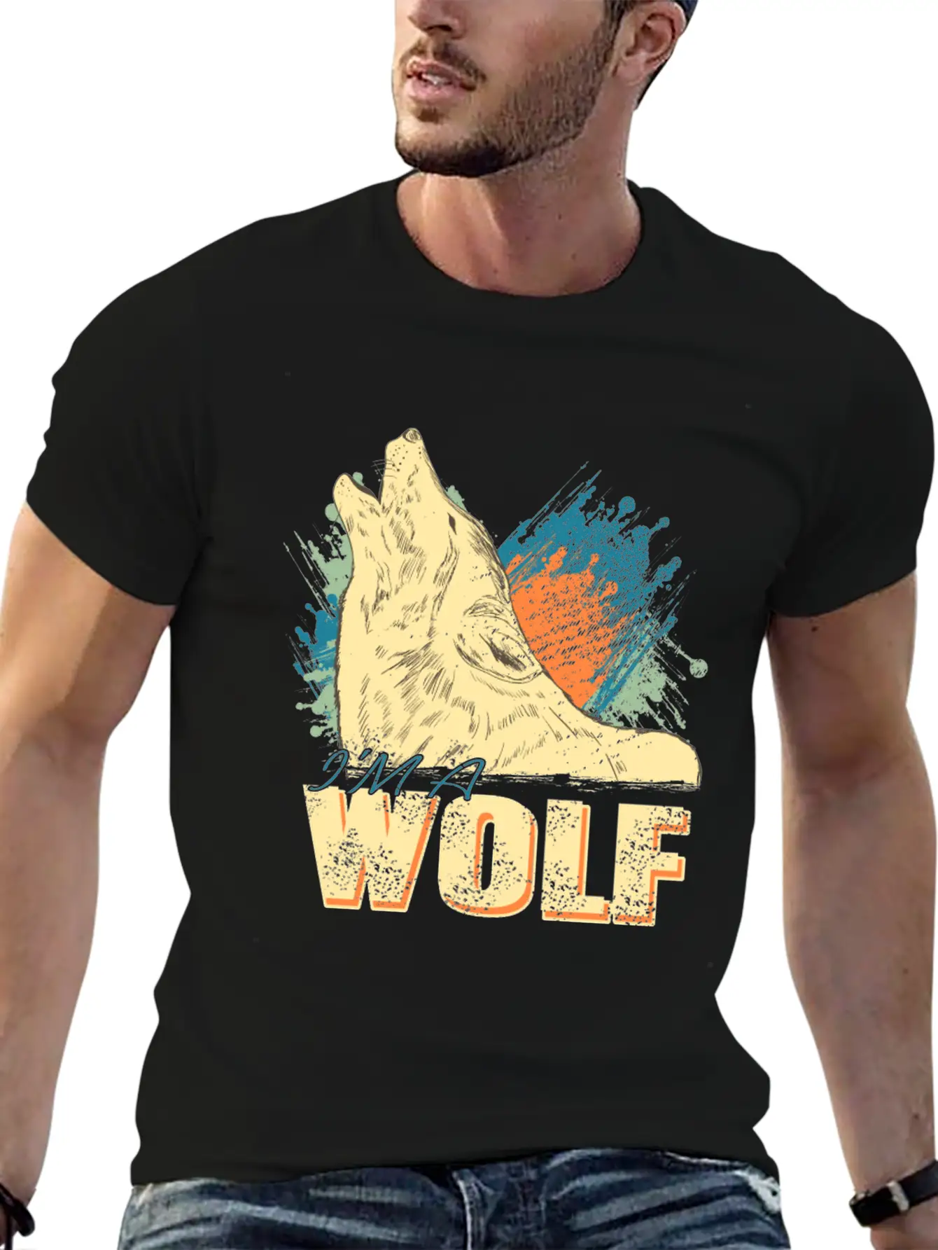 I'm A Wolf Unisex Short Sleeve Soft Cotton T-Shirt – Casual Everyday Wear