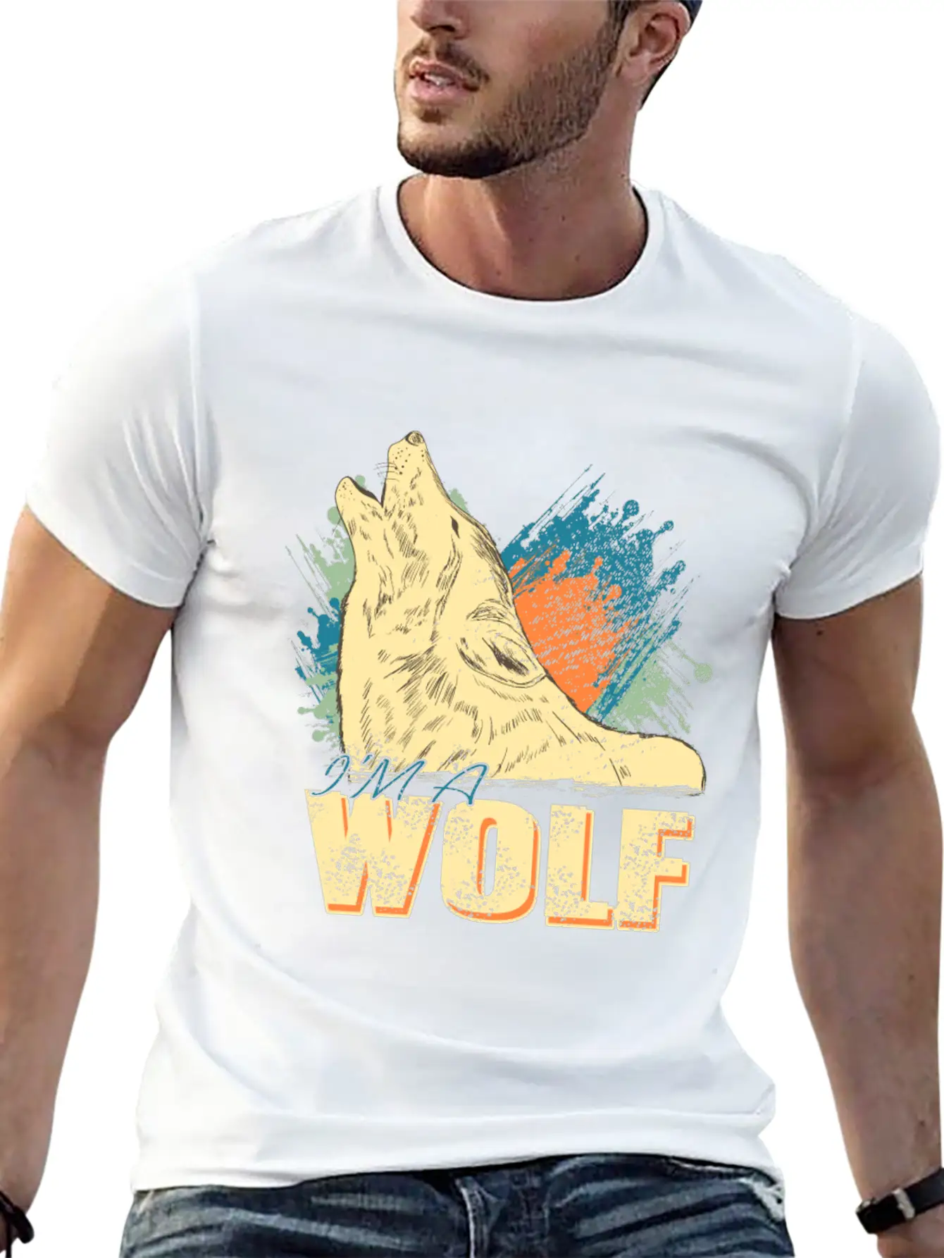 I'm A Wolf Unisex Short Sleeve Soft Cotton T-Shirt – Casual Everyday Wear