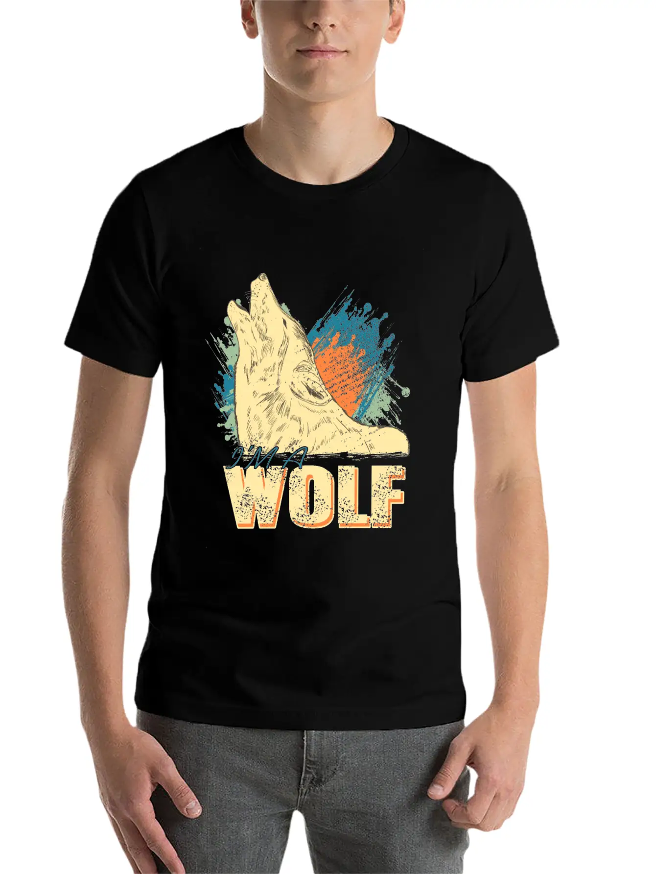 I'm A Wolf Unisex Short Sleeve Soft Cotton T-Shirt – Casual Everyday Wear