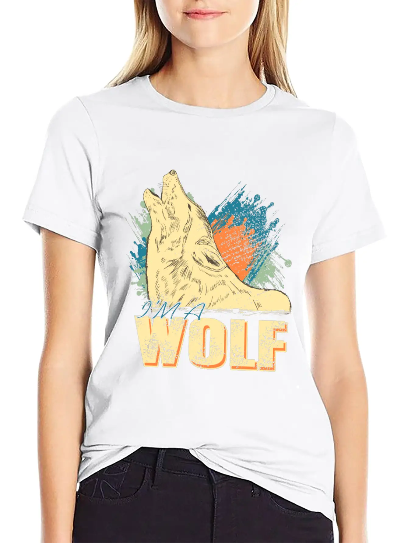 I'm A Wolf Unisex Short Sleeve Soft Cotton T-Shirt – Casual Everyday Wear