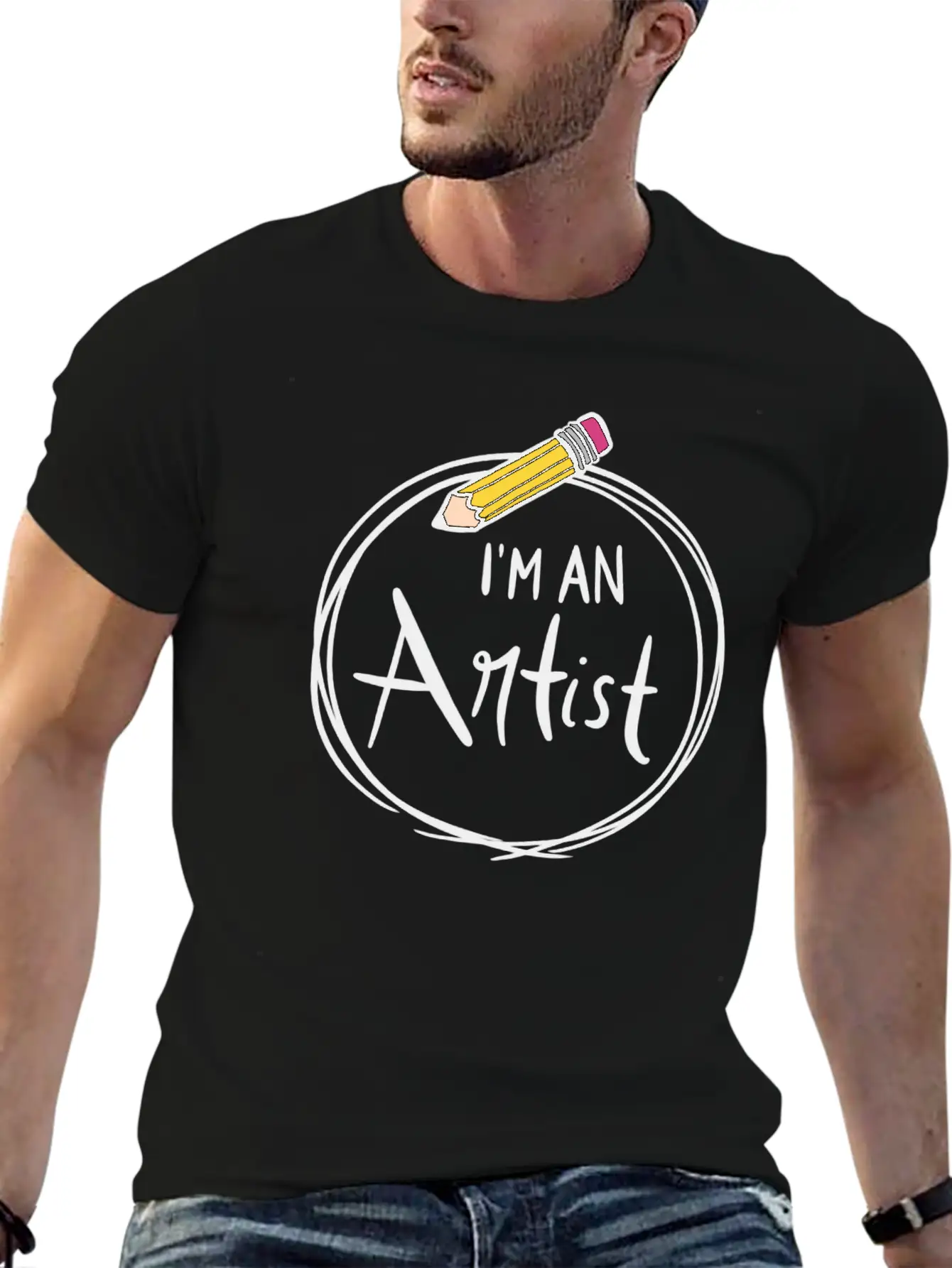 I'm An Artist: Pencil Edition Comfortable Minimalist Graphic Tee – Summer Style Essential