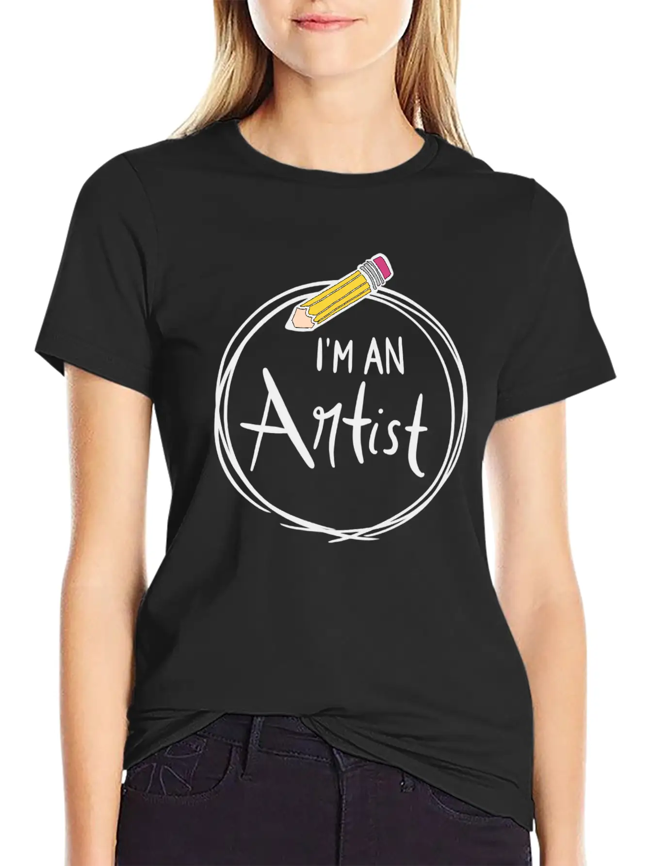 I'm An Artist: Pencil Edition Comfortable Minimalist Graphic Tee – Summer Style Essential