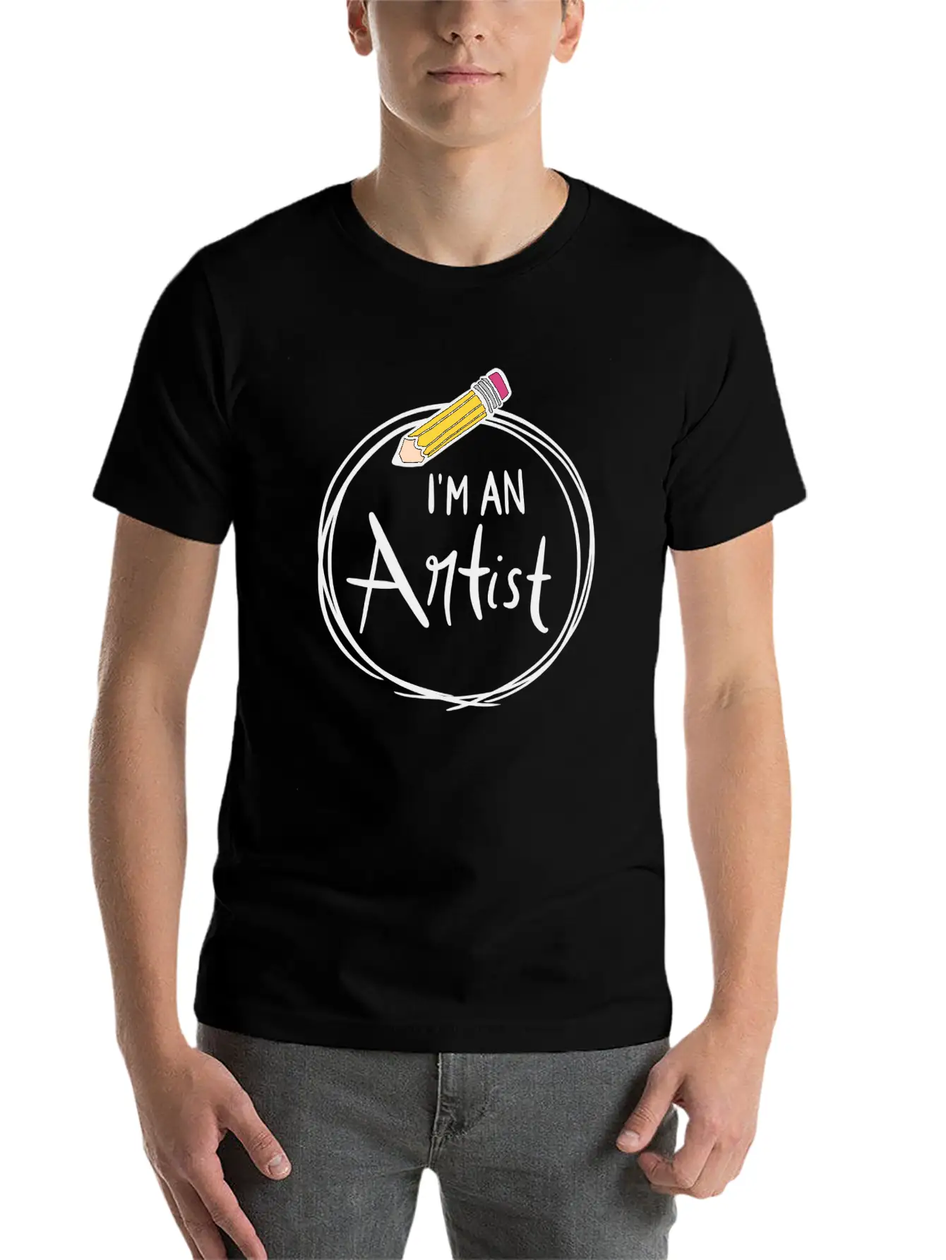 I'm An Artist: Pencil Edition Comfortable Minimalist Graphic Tee – Summer Style Essential