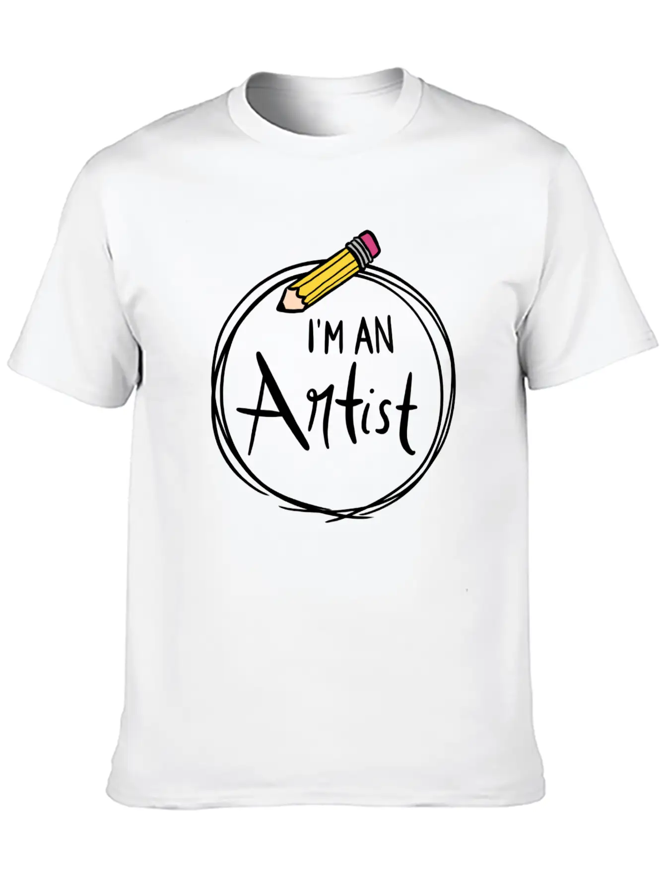 I'm An Artist: Pencil Edition Comfortable Minimalist Graphic Tee – Summer Style Essential