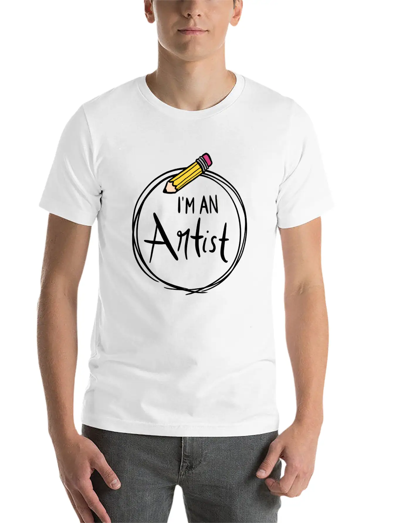 I'm An Artist: Pencil Edition Comfortable Minimalist Graphic Tee – Summer Style Essential