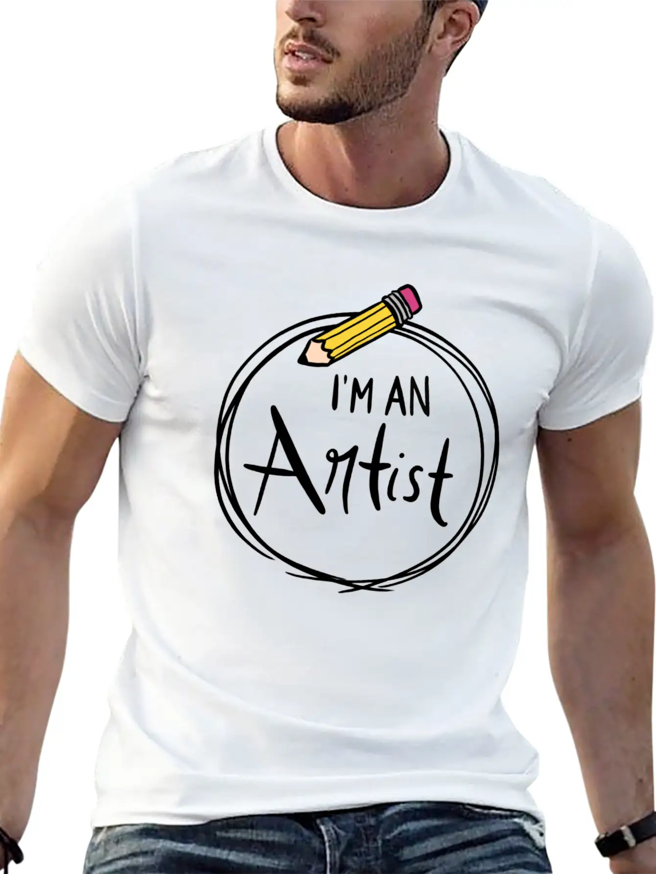 I'm An Artist: Pencil Edition Comfortable Minimalist Graphic Tee – Summer Style Essential