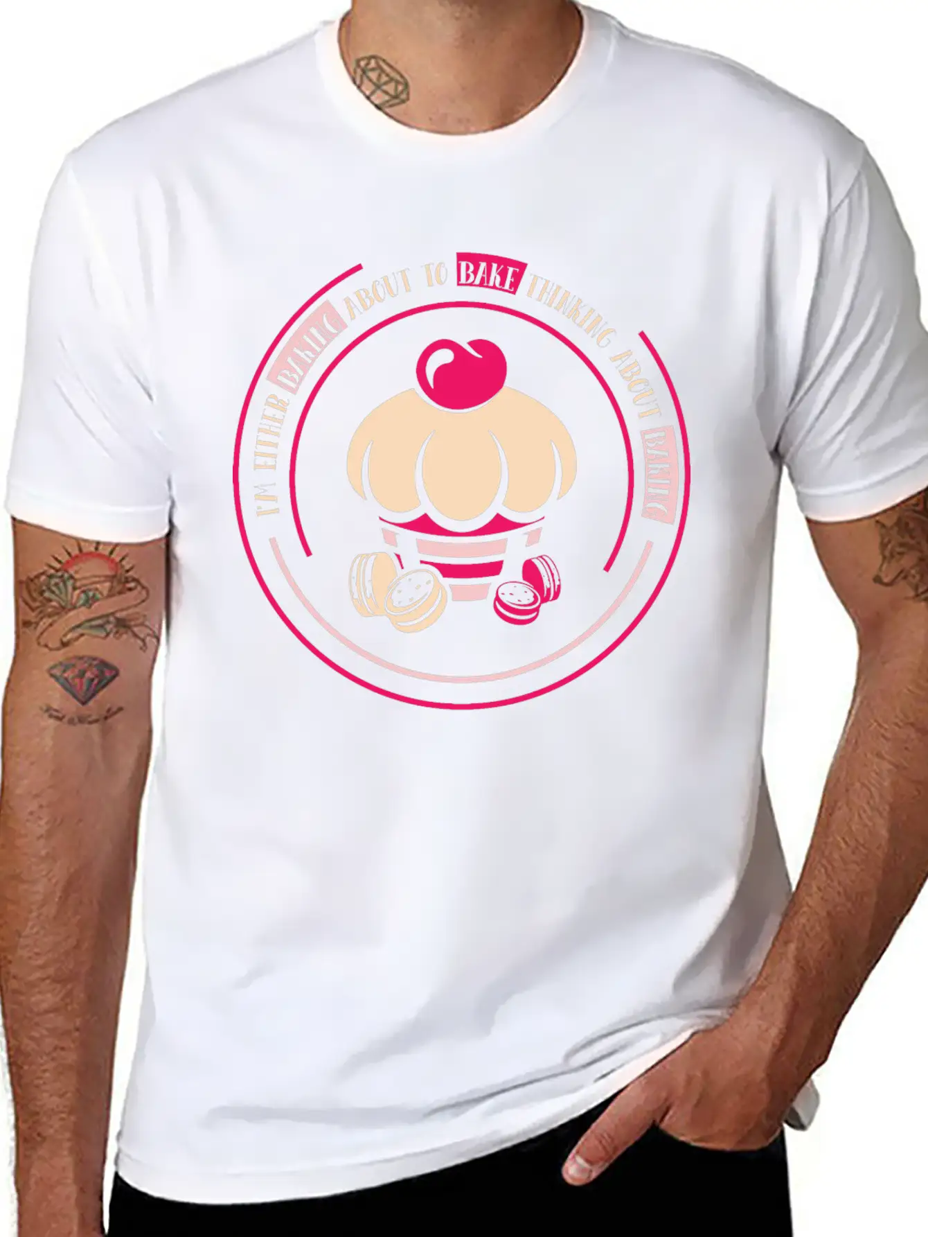 I'm Either Baking About To Bake Thinking About Timeless Short Sleeve Tee – Comfy And Minimalist Design