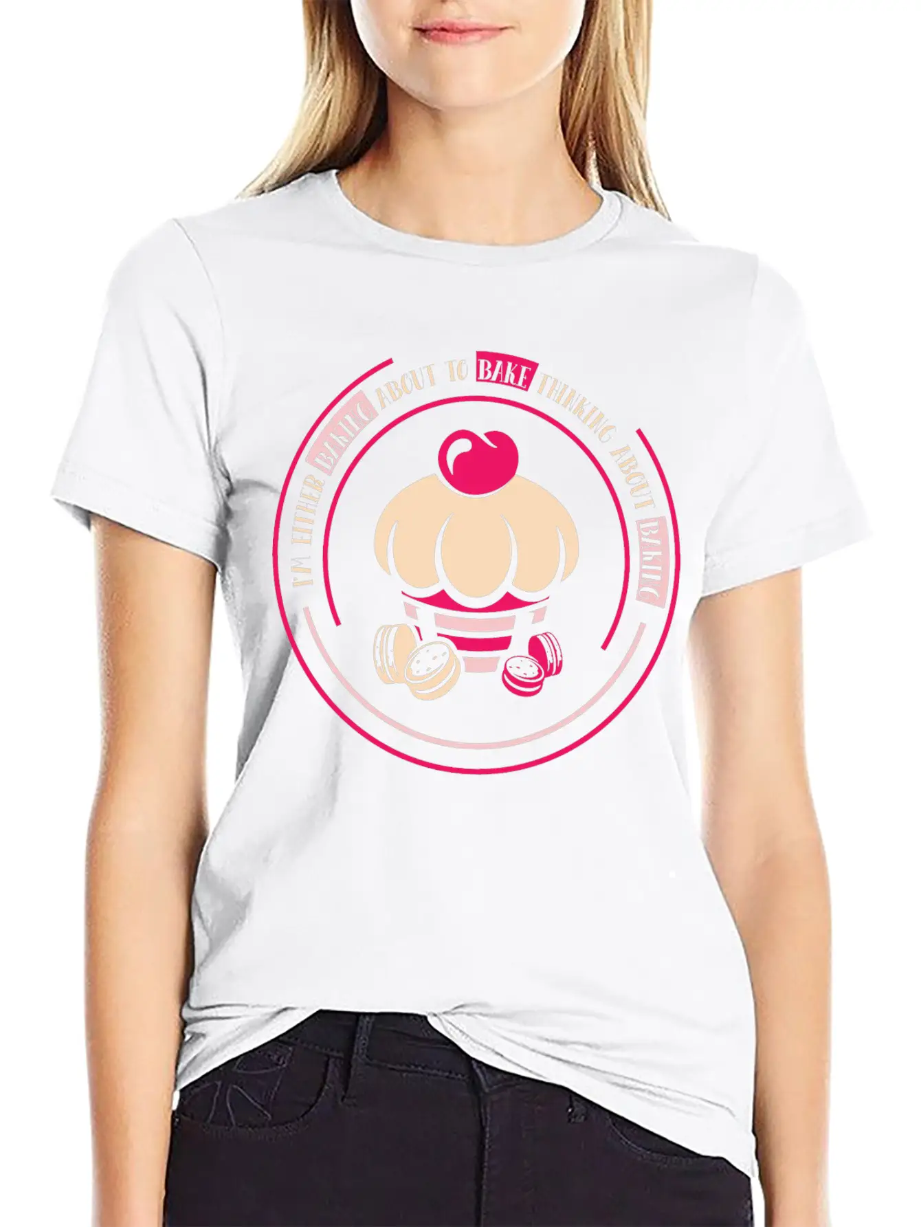 I'm Either Baking About To Bake Thinking About Timeless Short Sleeve Tee – Comfy And Minimalist Design