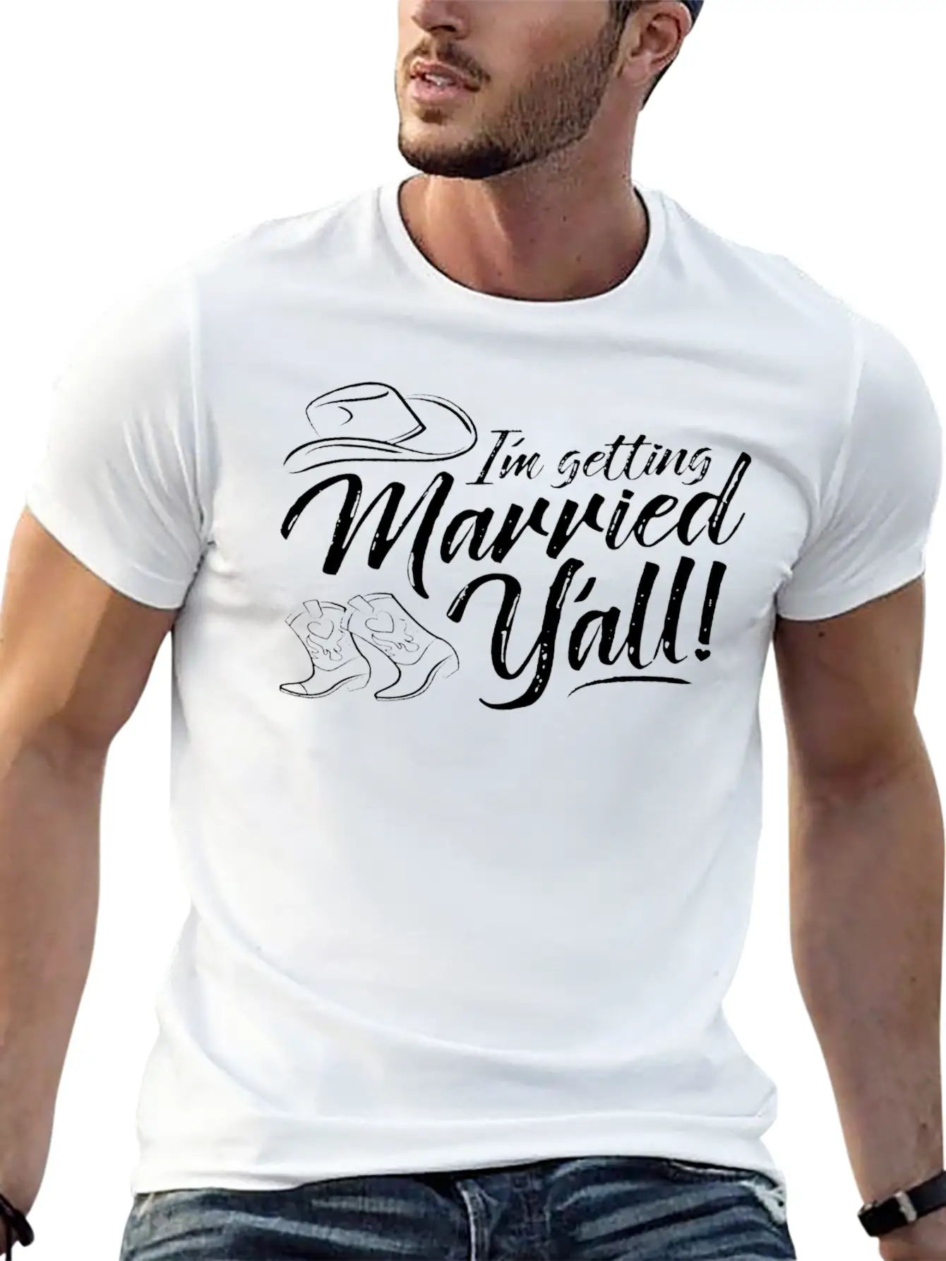 I'm Getting Married Y'all , Wedding Shower S, Brid Stylish Everyday T-Shirt – Unisex Basic Cotton Tee