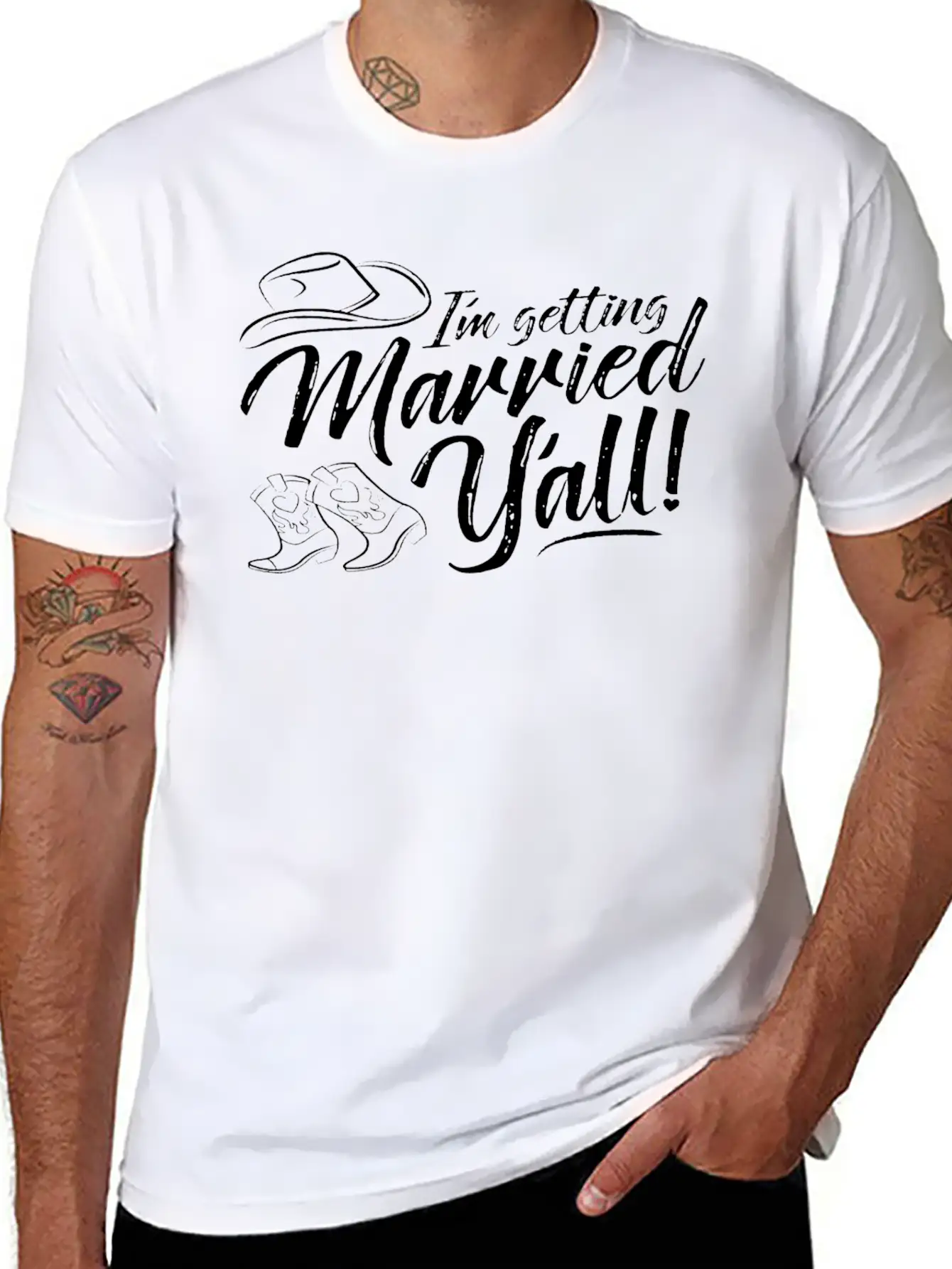 I'm Getting Married Y'all , Wedding Shower S, Brid Stylish Everyday T-Shirt – Unisex Basic Cotton Tee