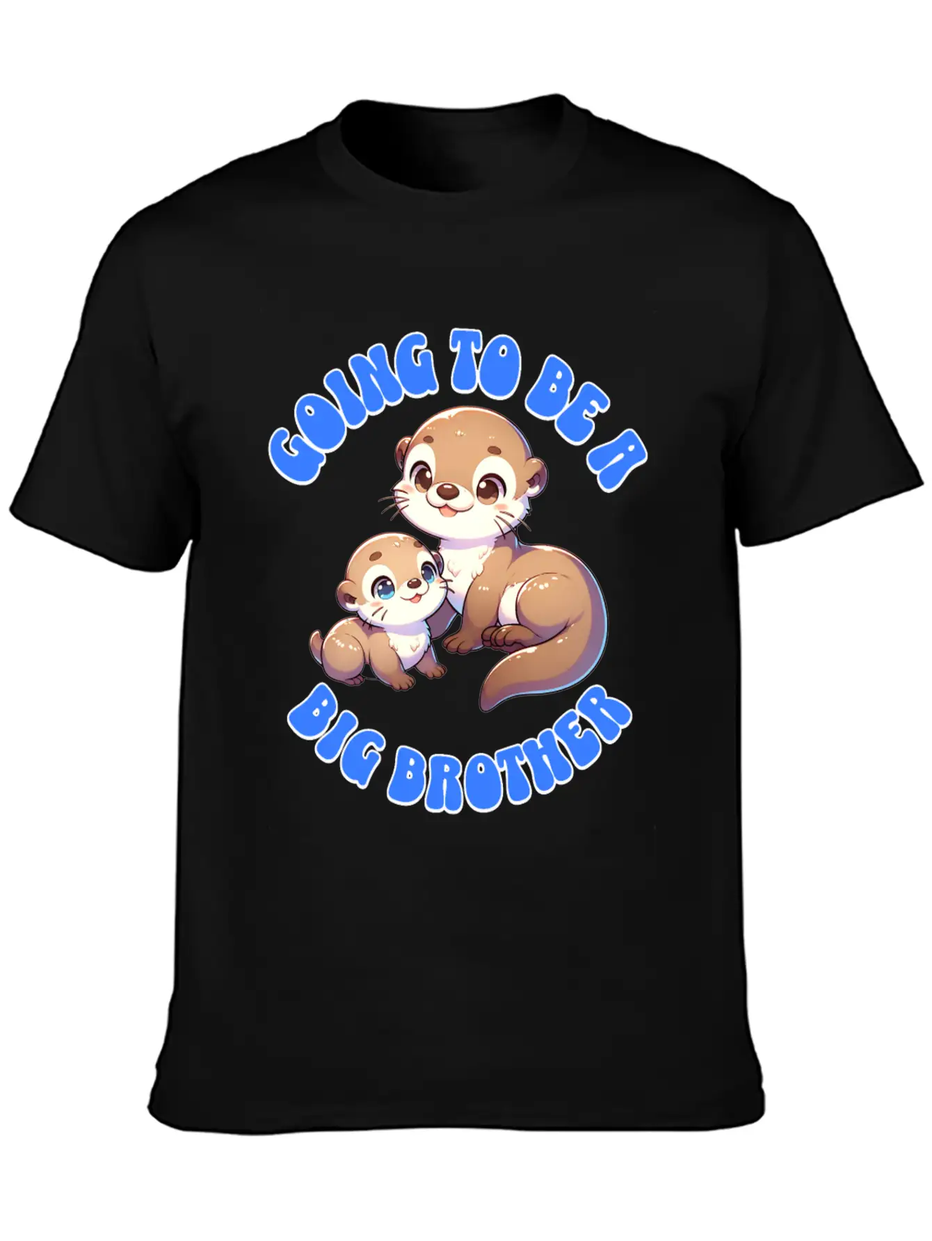 I'm Going To Be A Big Brother Sweet Otter, Brother Unisex Short Sleeve Soft Cotton T-Shirt – Casual Everyday Wear