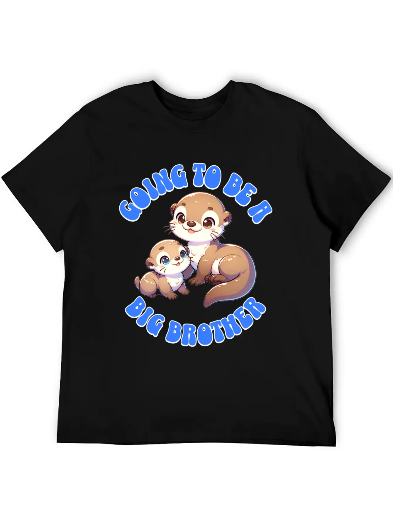 I'm Going To Be A Big Brother Sweet Otter, Brother Unisex Short Sleeve Soft Cotton T-Shirt – Casual Everyday Wear