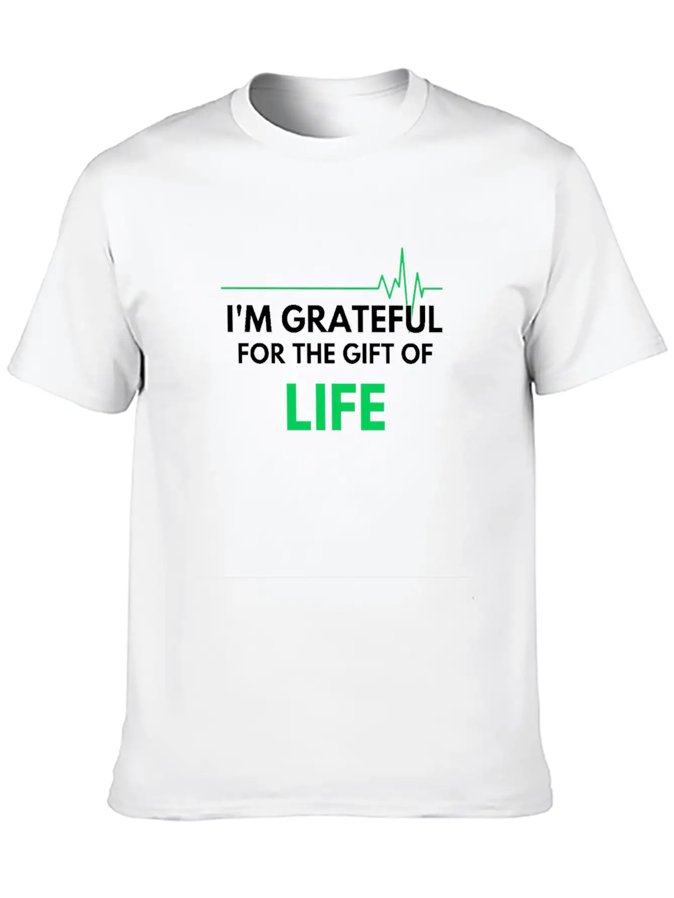 "I'm Grateful Inspirational Design" Basic Graphic T-Shirt – Daily Comfort In Soft Cotton
