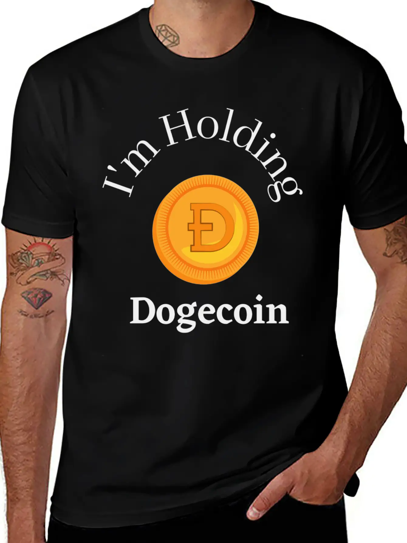 I'm Holding DOGE Stylish Everyday T-Shirt – Unisex Basic Cotton Tee