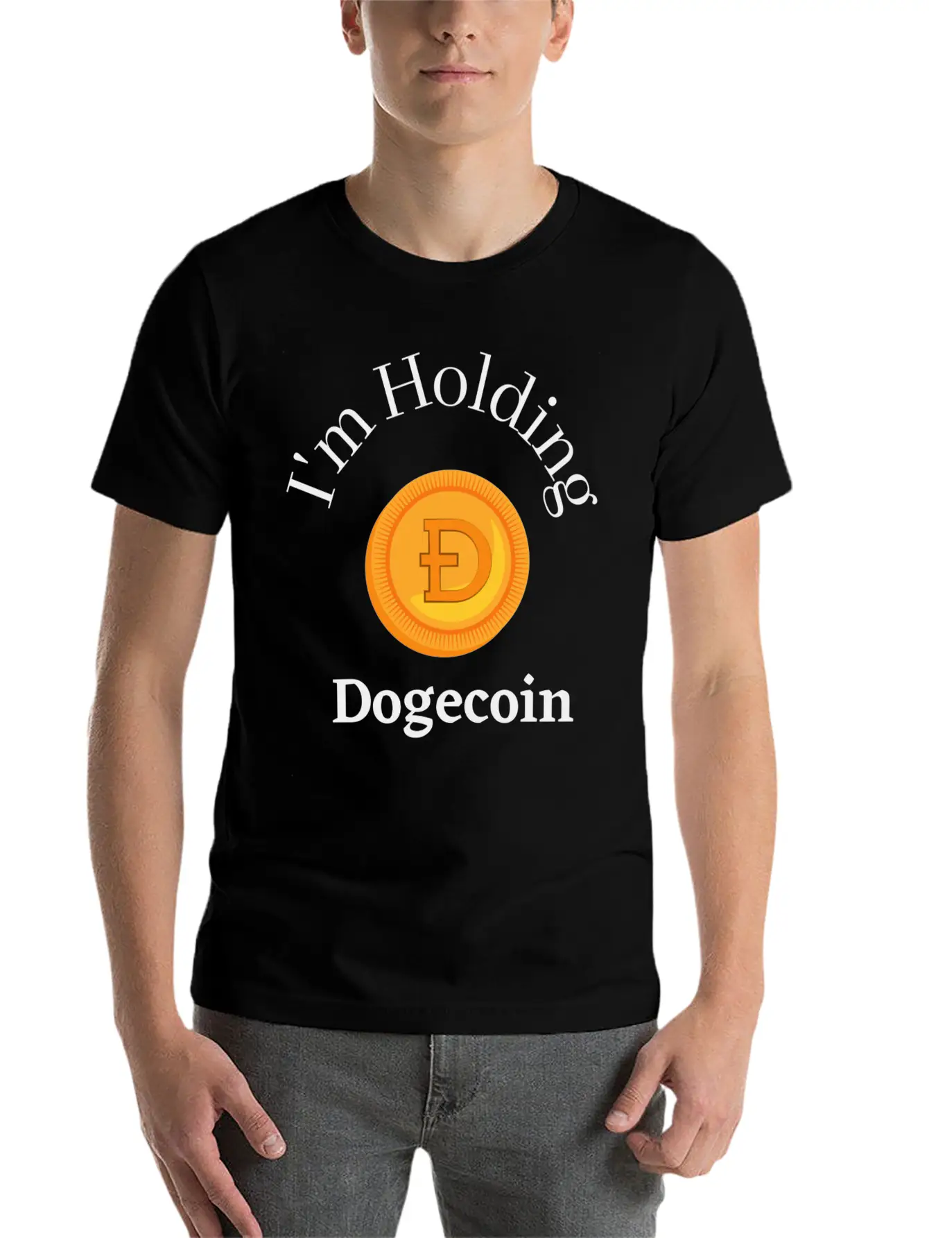 I'm Holding DOGE Stylish Everyday T-Shirt – Unisex Basic Cotton Tee