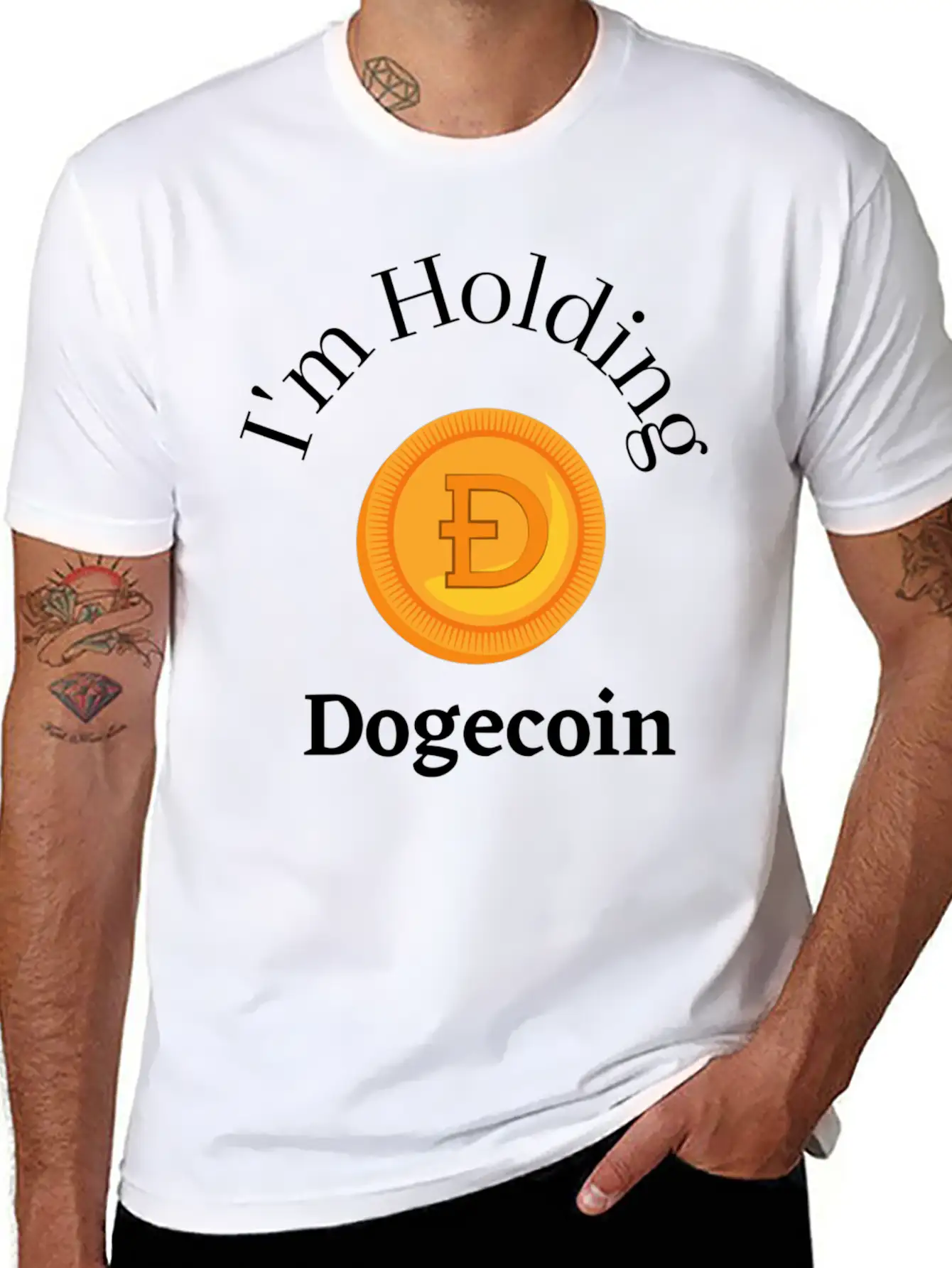 I'm Holding DOGE Stylish Everyday T-Shirt – Unisex Basic Cotton Tee