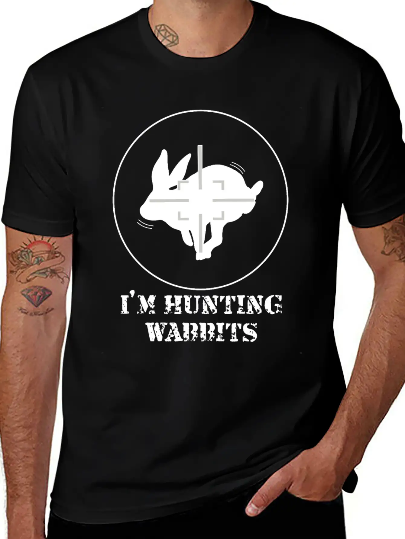 I'M HUNTING WABBITS CUTE FUNNY RABBIT LOVE RUNNING Timeless Short Sleeve Tee – Comfy And Minimalist Design