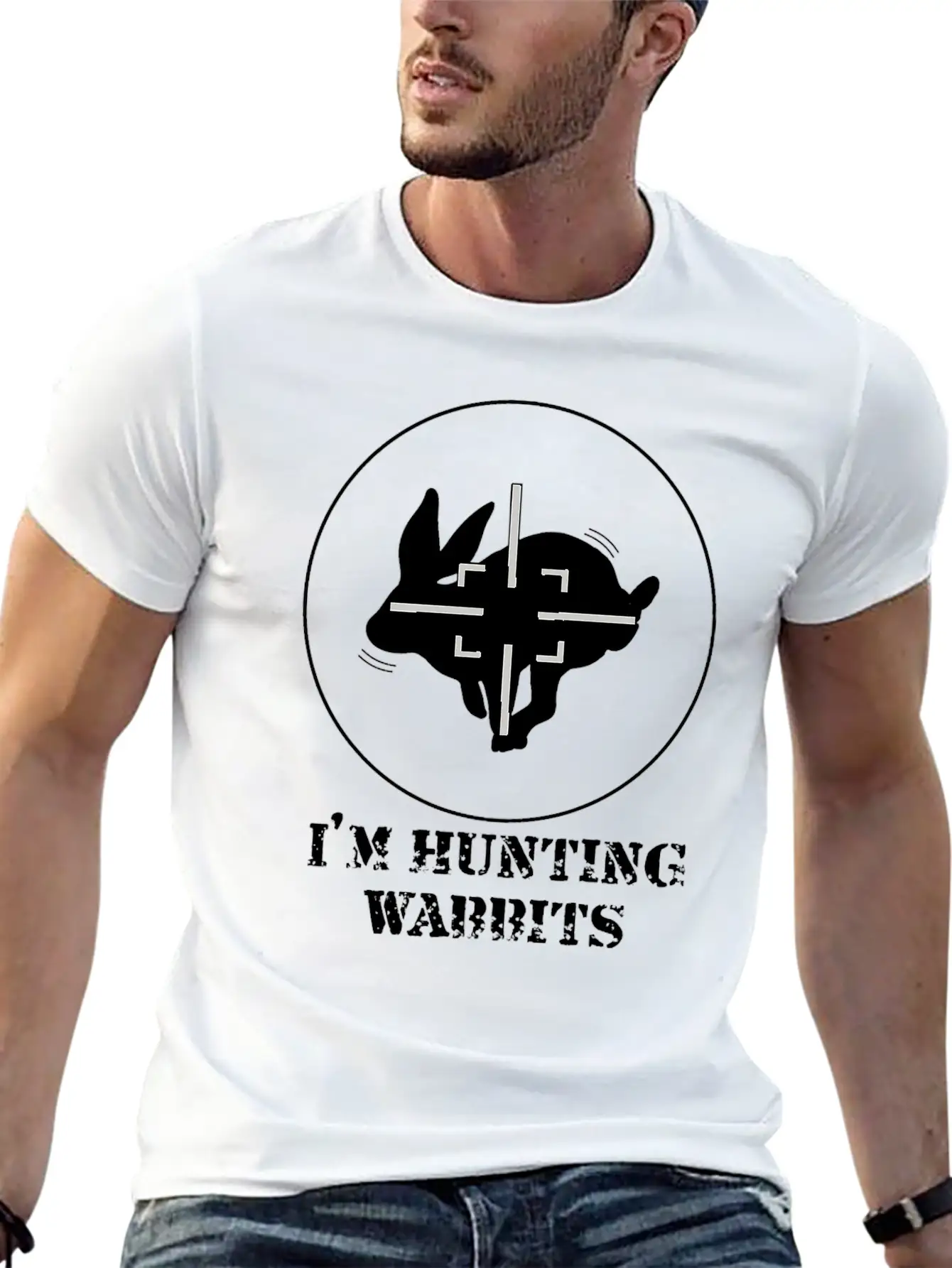 I'M HUNTING WABBITS CUTE FUNNY RABBIT LOVE RUNNING Timeless Short Sleeve Tee – Comfy And Minimalist Design