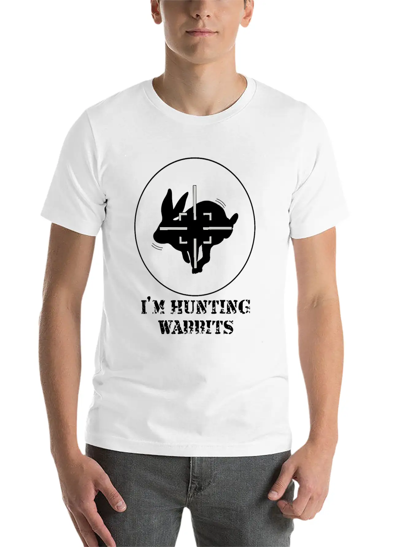 I'M HUNTING WABBITS CUTE FUNNY RABBIT LOVE RUNNING Timeless Short Sleeve Tee – Comfy And Minimalist Design