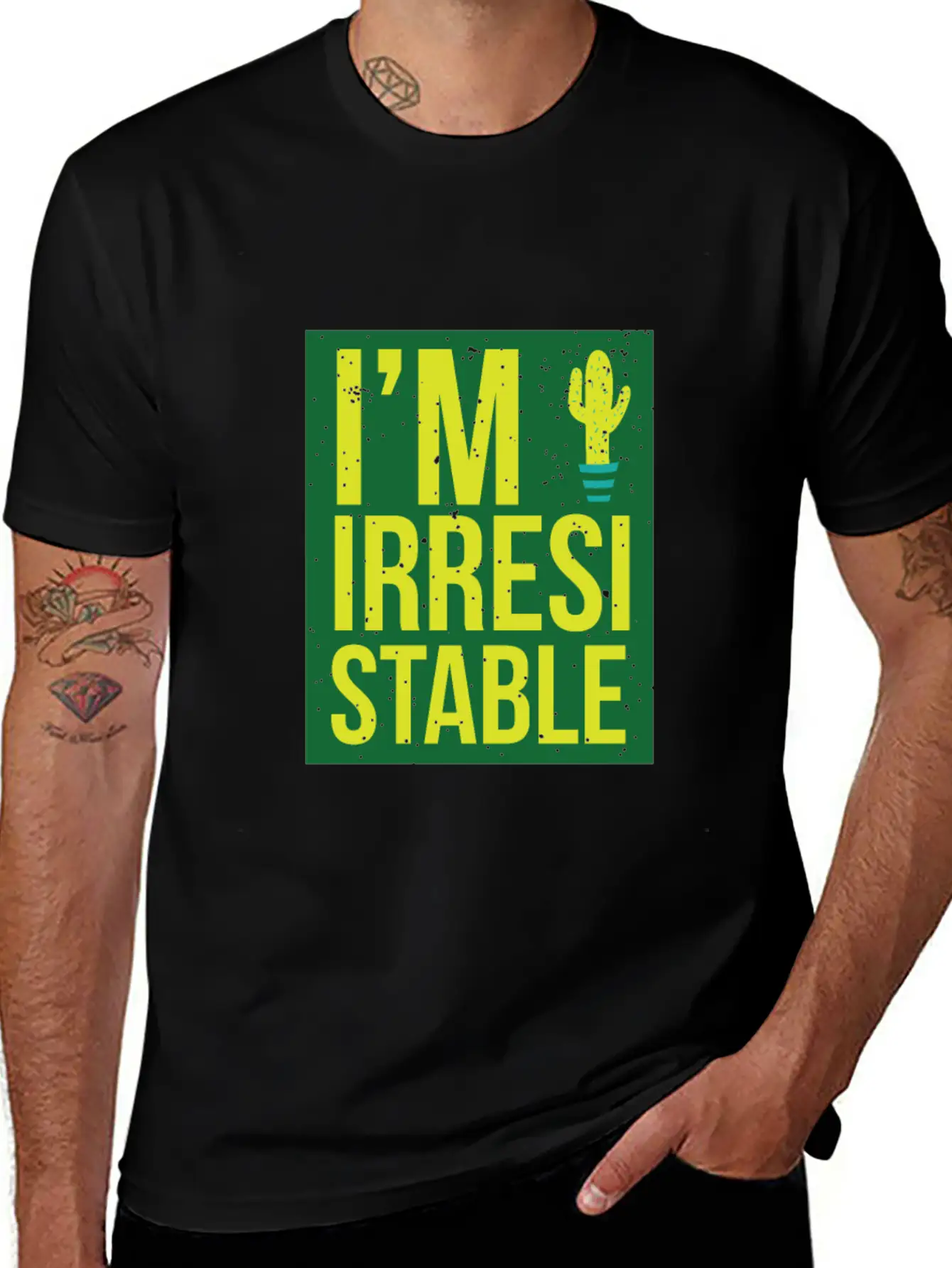I'm Irresistable - Cactus Unisex Short Sleeve Soft Cotton T-Shirt – Casual Everyday Wear
