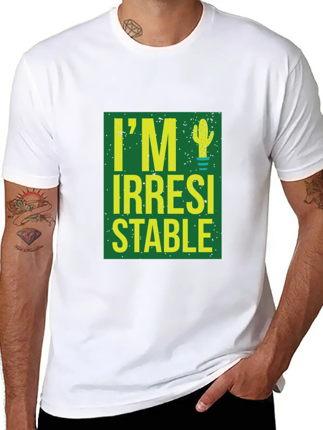 I'm Irresistable - Cactus Unisex Short Sleeve Soft Cotton T-Shirt – Casual Everyday Wear