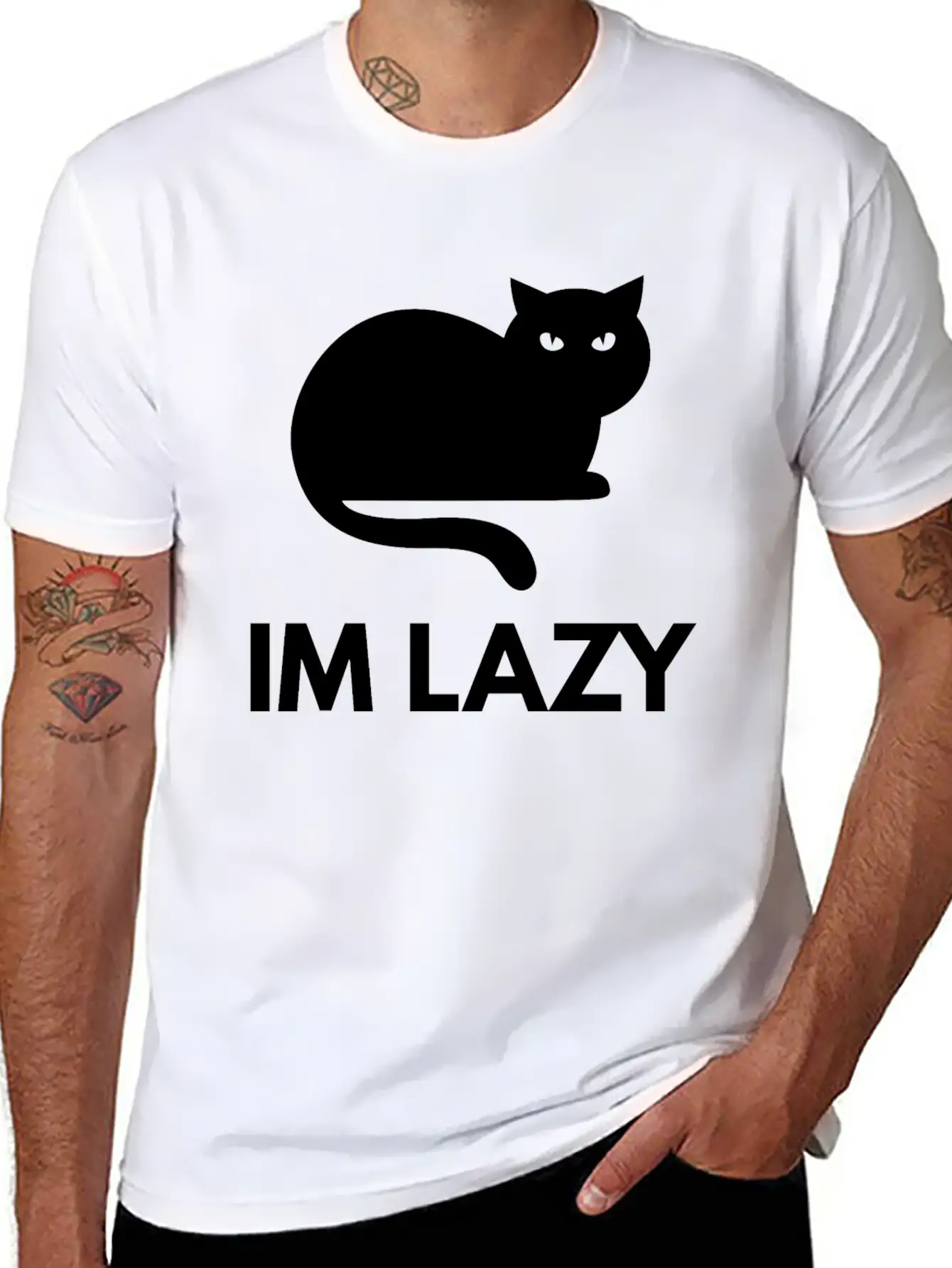 Im Lazy Essential Unisex Summer Tee – Soft Cotton Casual Fit