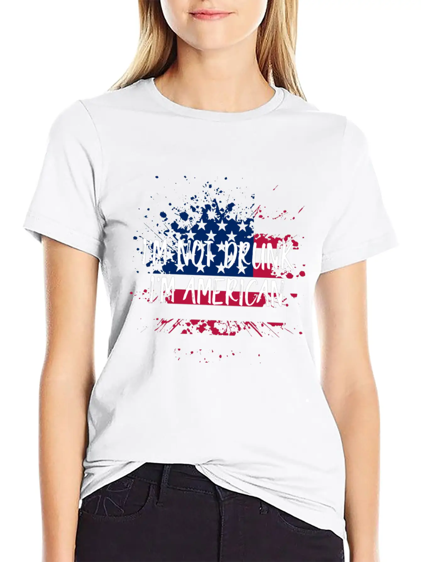 I'm Not Drunk I'm American 4th Of July Timeless Short Sleeve Tee – Comfy And Minimalist Design