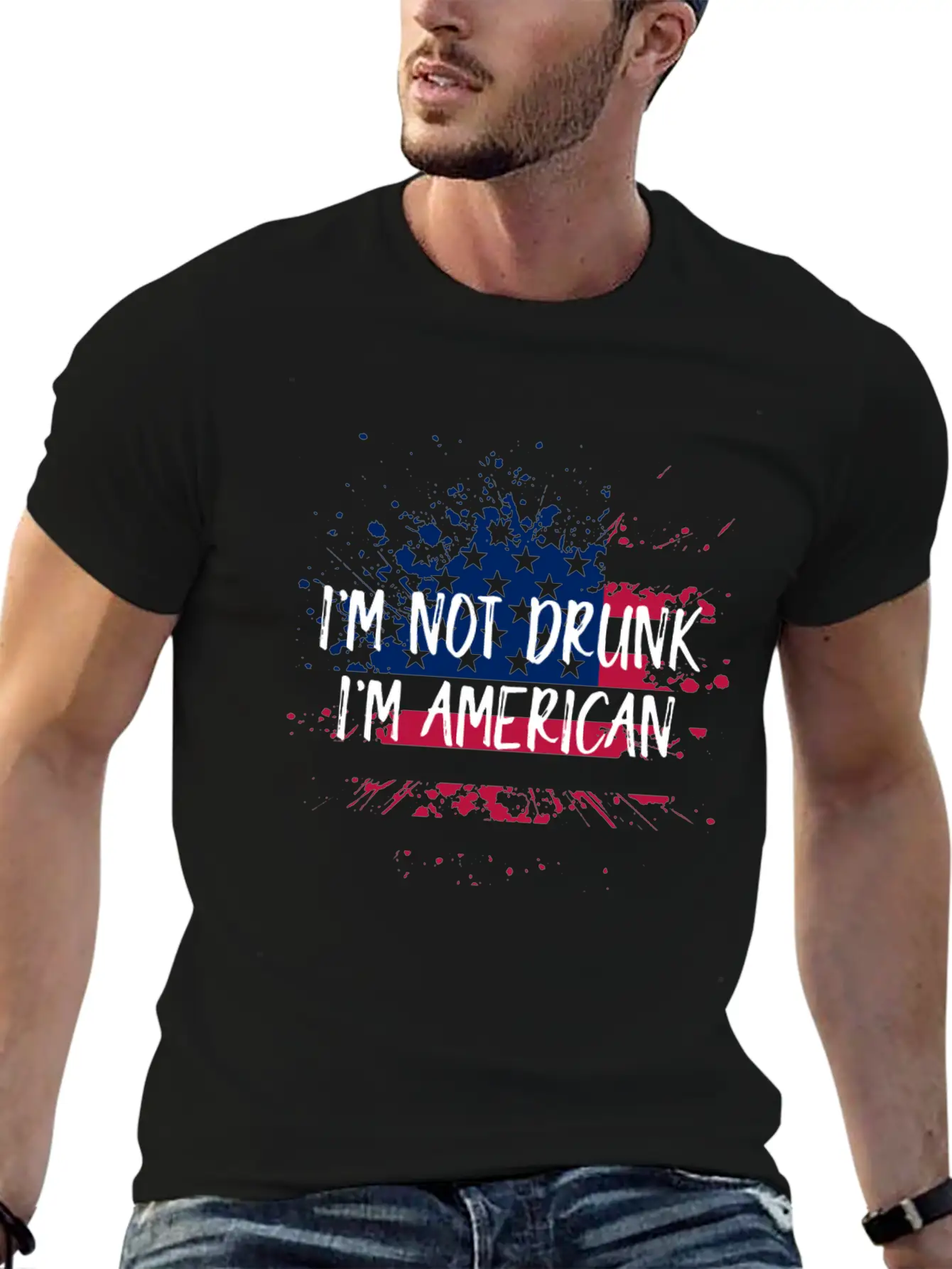 I'm Not Drunk I'm American 4th Of July Timeless Short Sleeve Tee – Comfy And Minimalist Design
