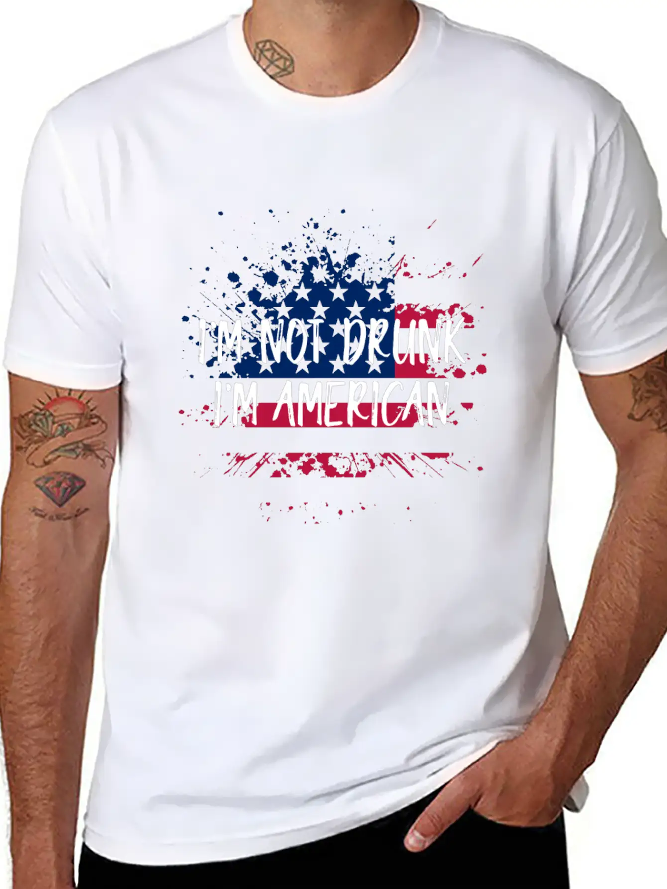 I'm Not Drunk I'm American 4th Of July Timeless Short Sleeve Tee – Comfy And Minimalist Design