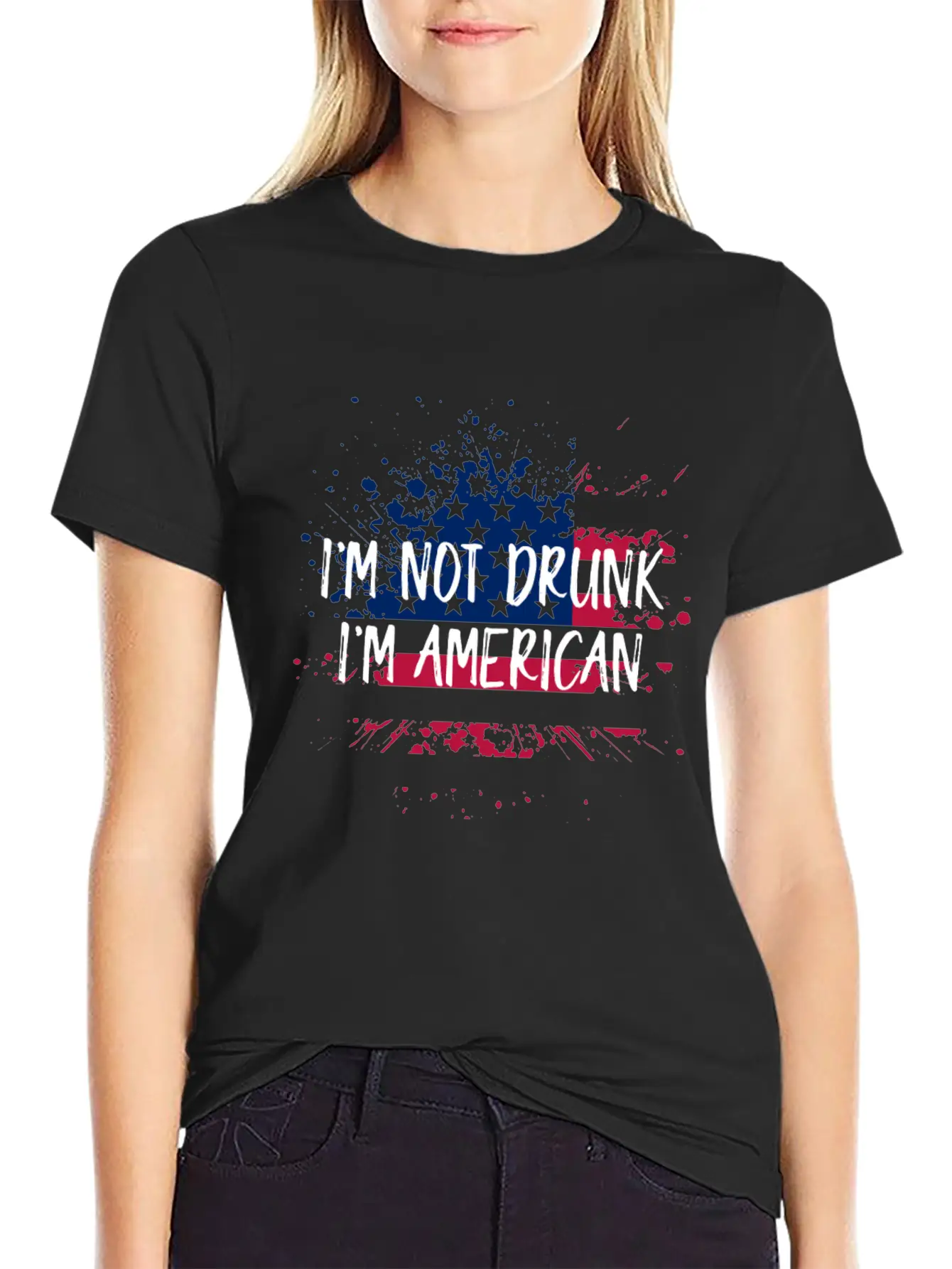 I'm Not Drunk I'm American 4th Of July Timeless Short Sleeve Tee – Comfy And Minimalist Design