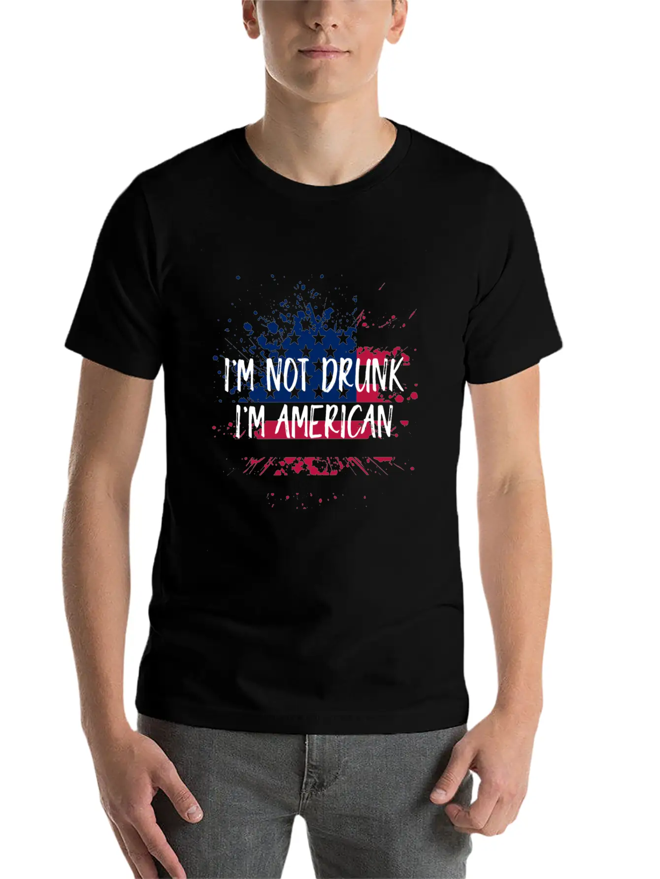 I'm Not Drunk I'm American 4th Of July Timeless Short Sleeve Tee – Comfy And Minimalist Design