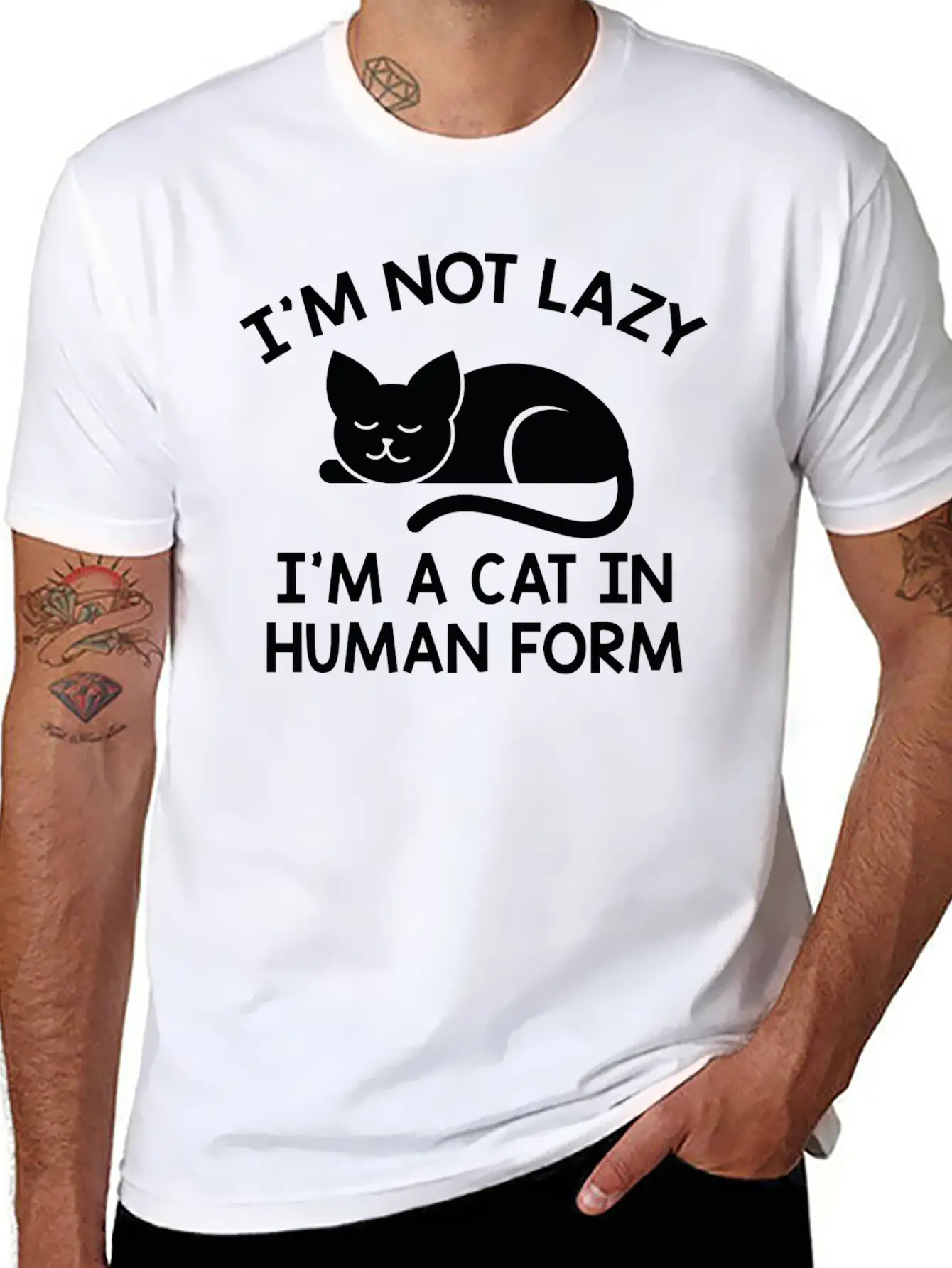 I'm Not Lazy Stylish Everyday T-Shirt – Unisex Basic Cotton Tee