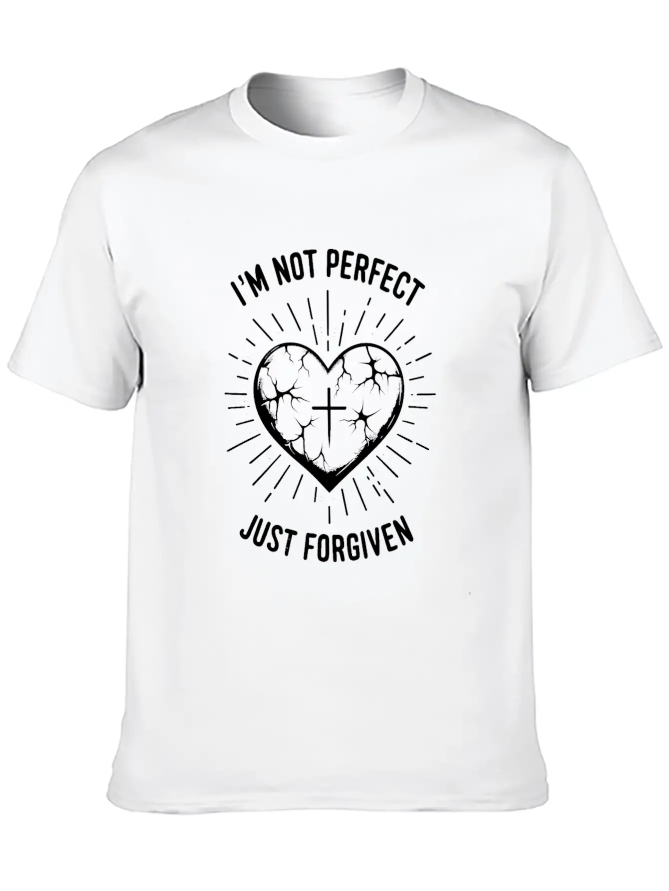 I'm Not Perfect Just Forgiven Stylish Everyday T-Shirt – Unisex Basic Cotton Tee