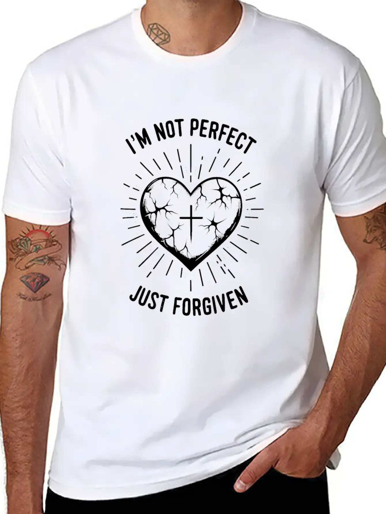 I'm Not Perfect Just Forgiven Stylish Everyday T-Shirt – Unisex Basic Cotton Tee