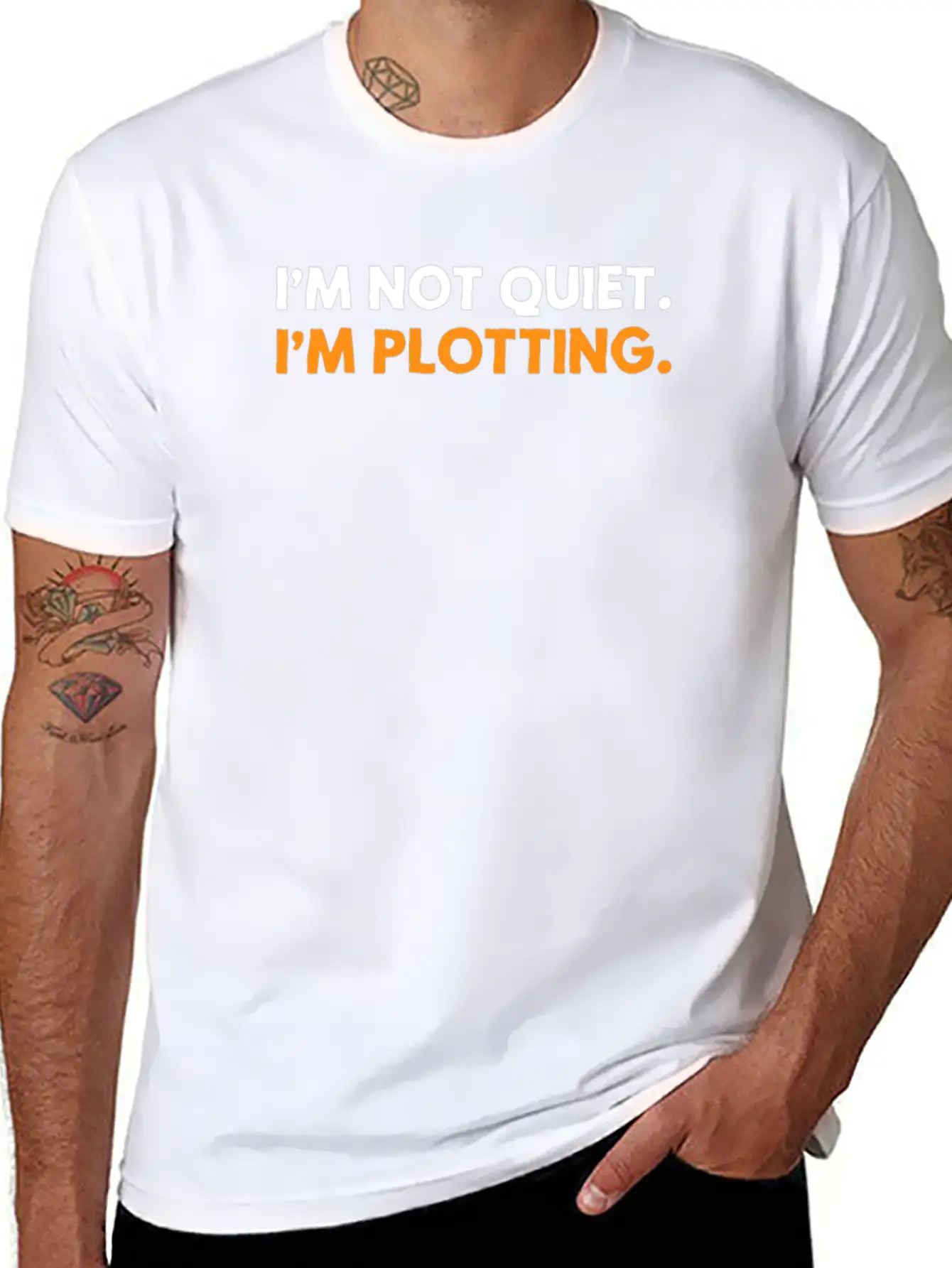 I'm Not Quiet I'm Plotting Funny Introvert Basic Graphic T-Shirt – Daily Comfort In Soft Cotton