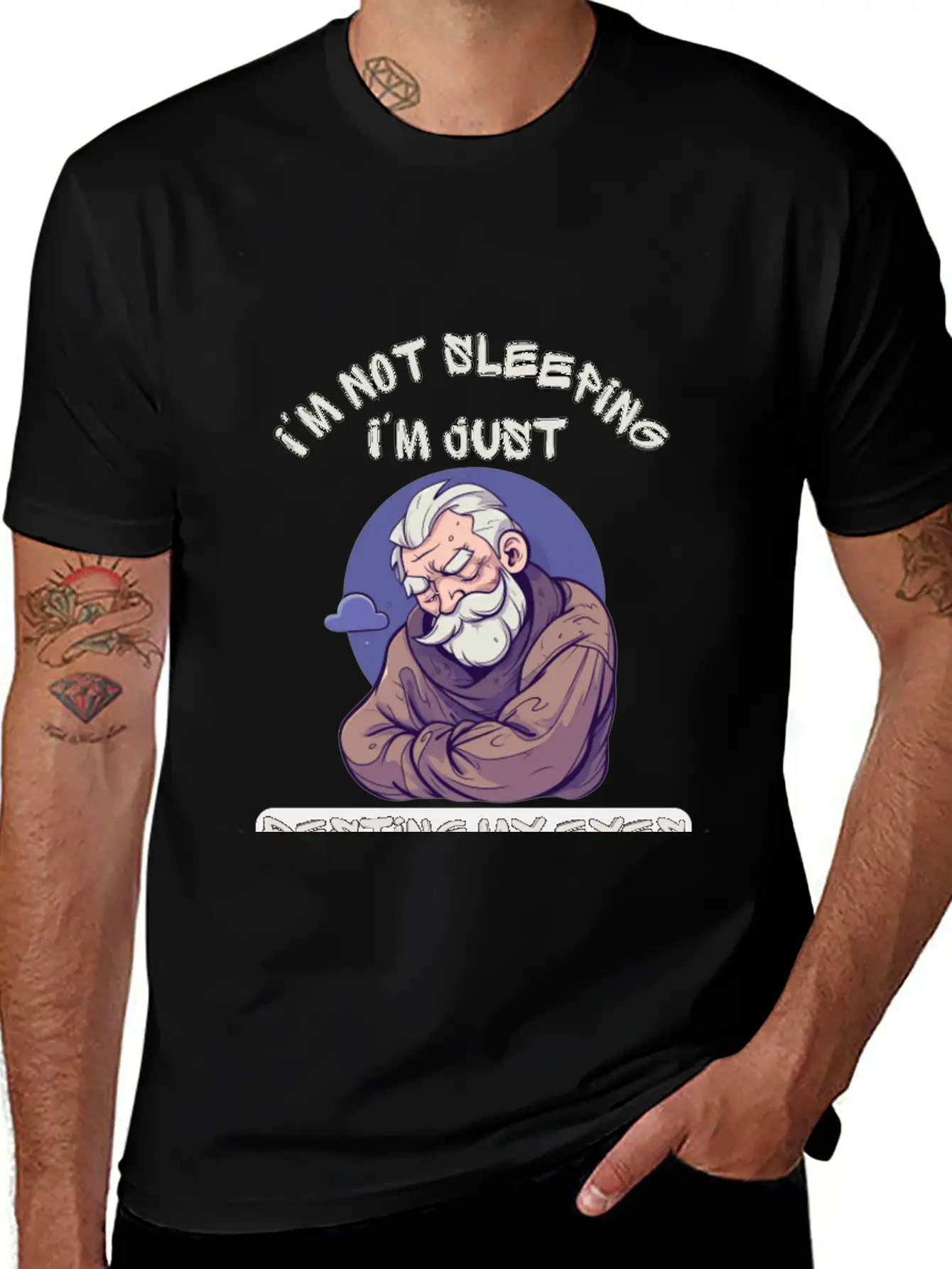 Im Not Sleeping Im Just Resting My Eyes Unisex Short Sleeve Soft Cotton T-Shirt – Casual Everyday Wear