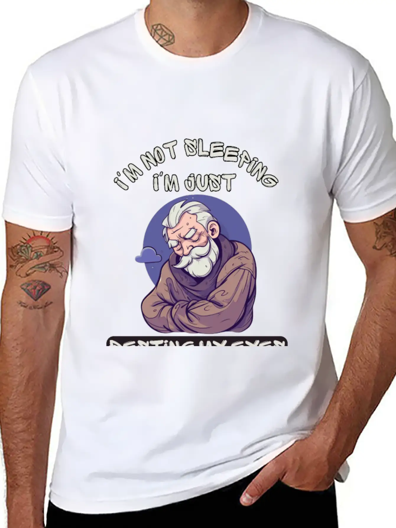 Im Not Sleeping Im Just Resting My Eyes Unisex Short Sleeve Soft Cotton T-Shirt – Casual Everyday Wear