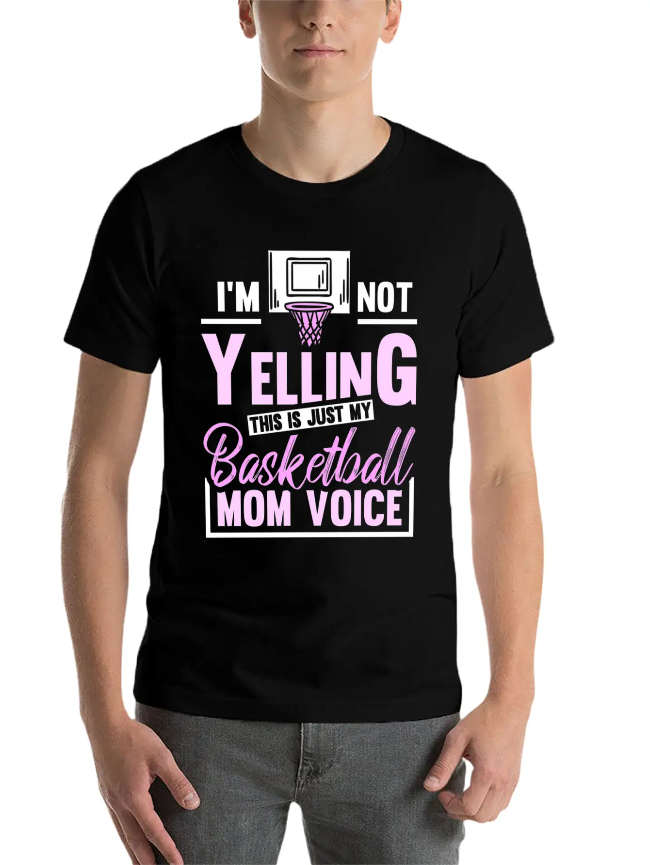Im Not Yelling This Is Just My Baetball Mom Stylish Everyday T-Shirt – Unisex Basic Cotton Tee
