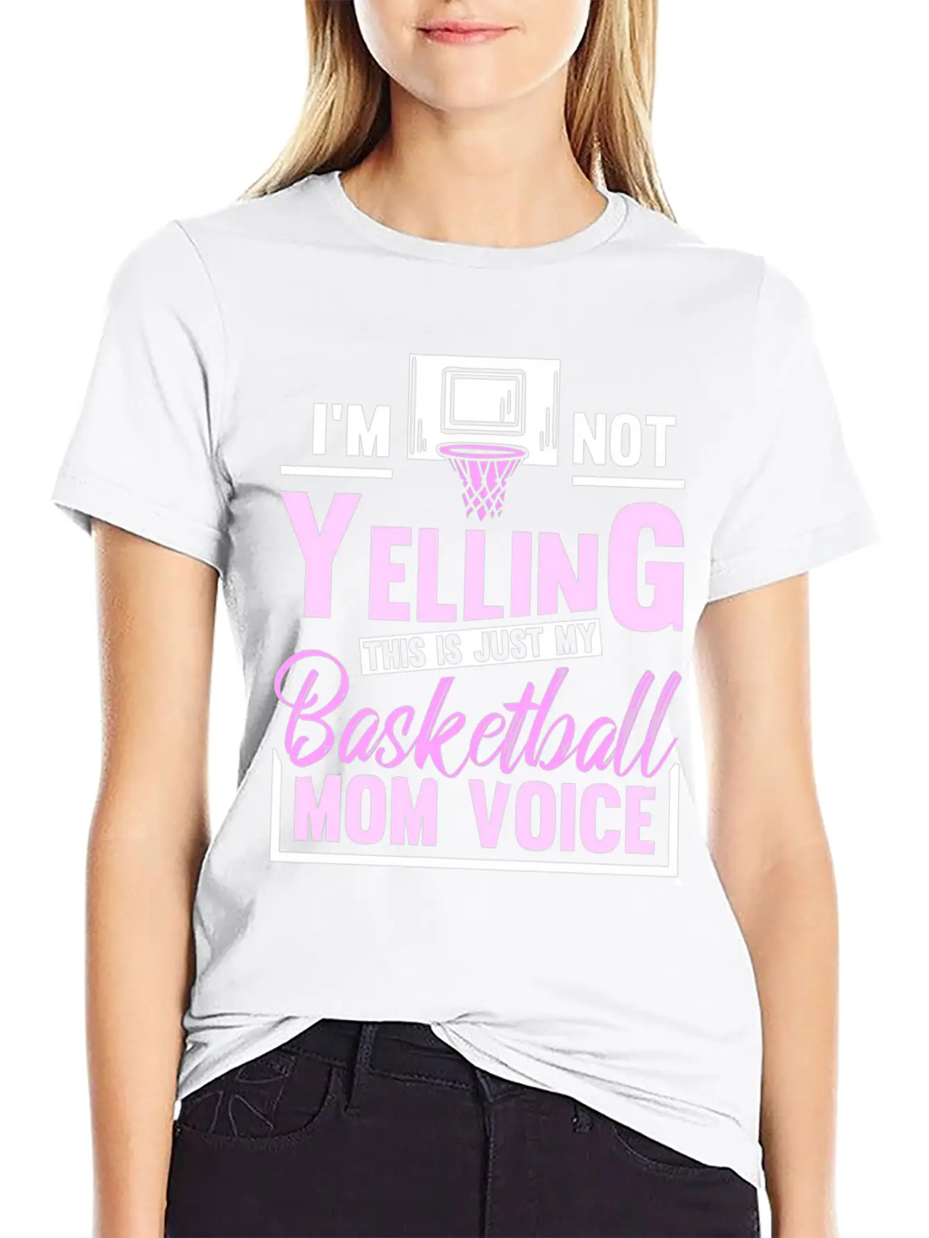 Im Not Yelling This Is Just My Baetball Mom Stylish Everyday T-Shirt – Unisex Basic Cotton Tee