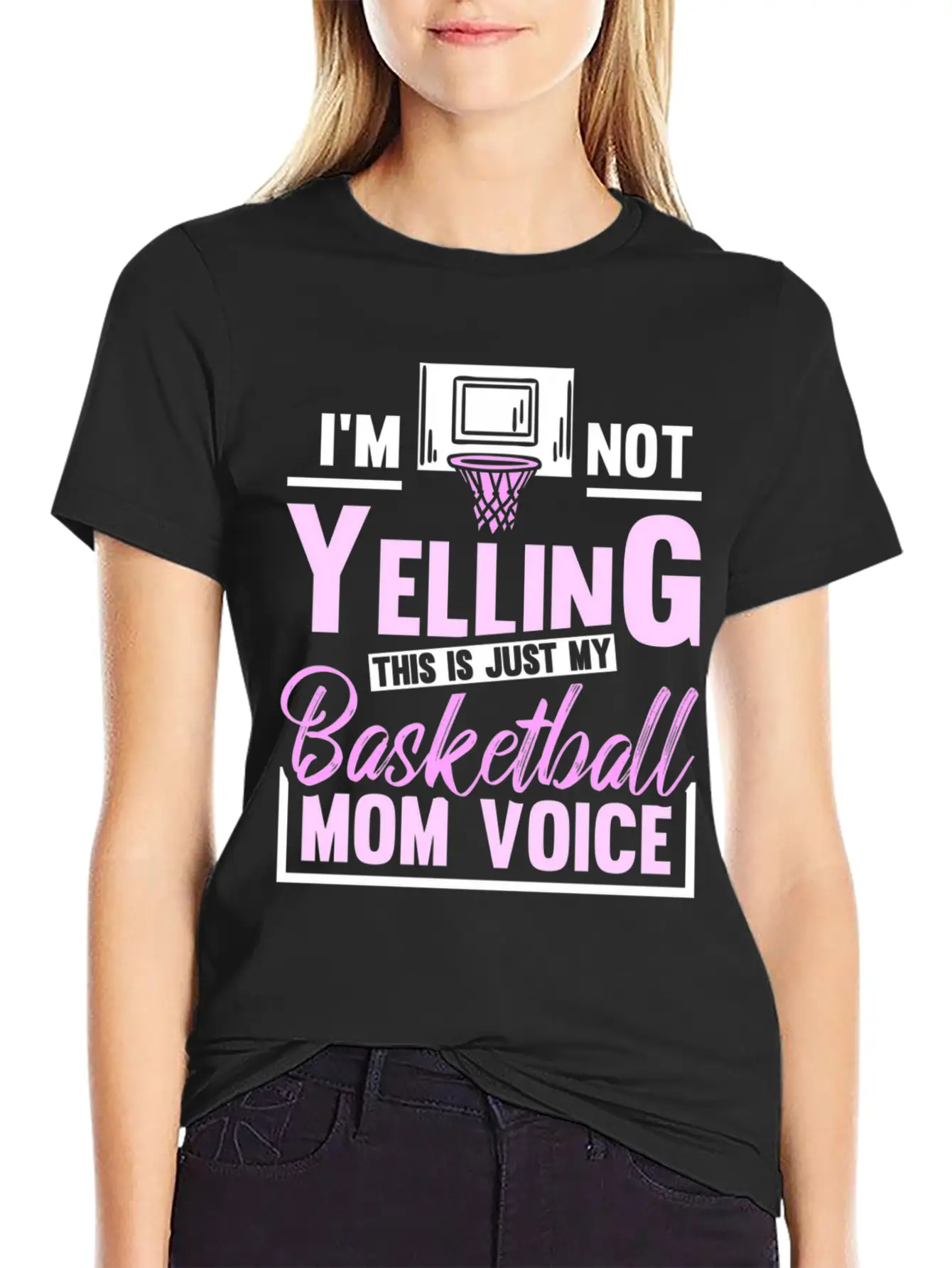 Im Not Yelling This Is Just My Baetball Mom Stylish Everyday T-Shirt – Unisex Basic Cotton Tee