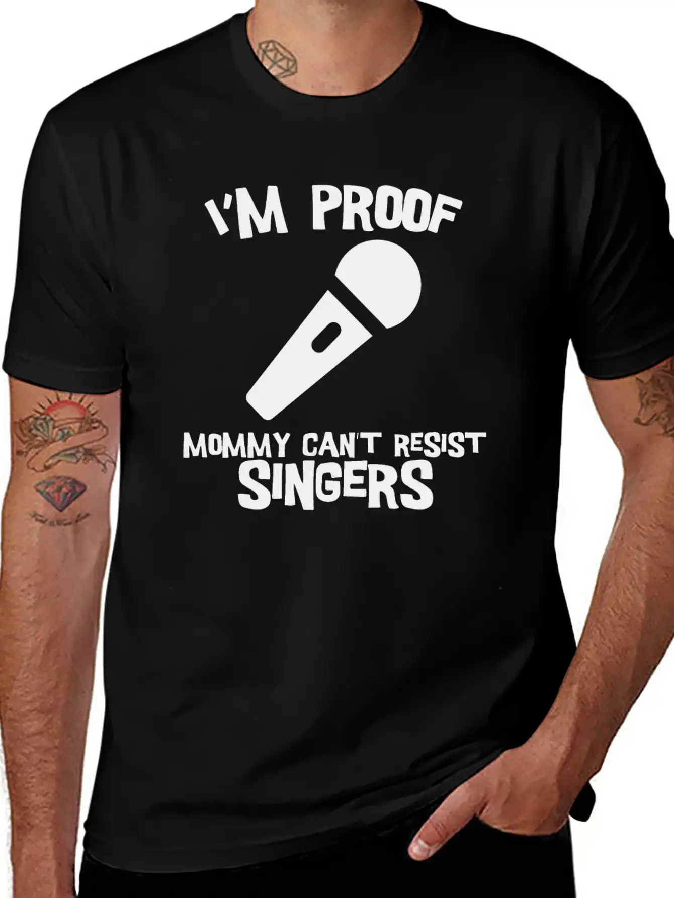I'm Proof Mommy Can't Resist Singers Comfortable Minimalist Graphic Tee – Summer Style Essential