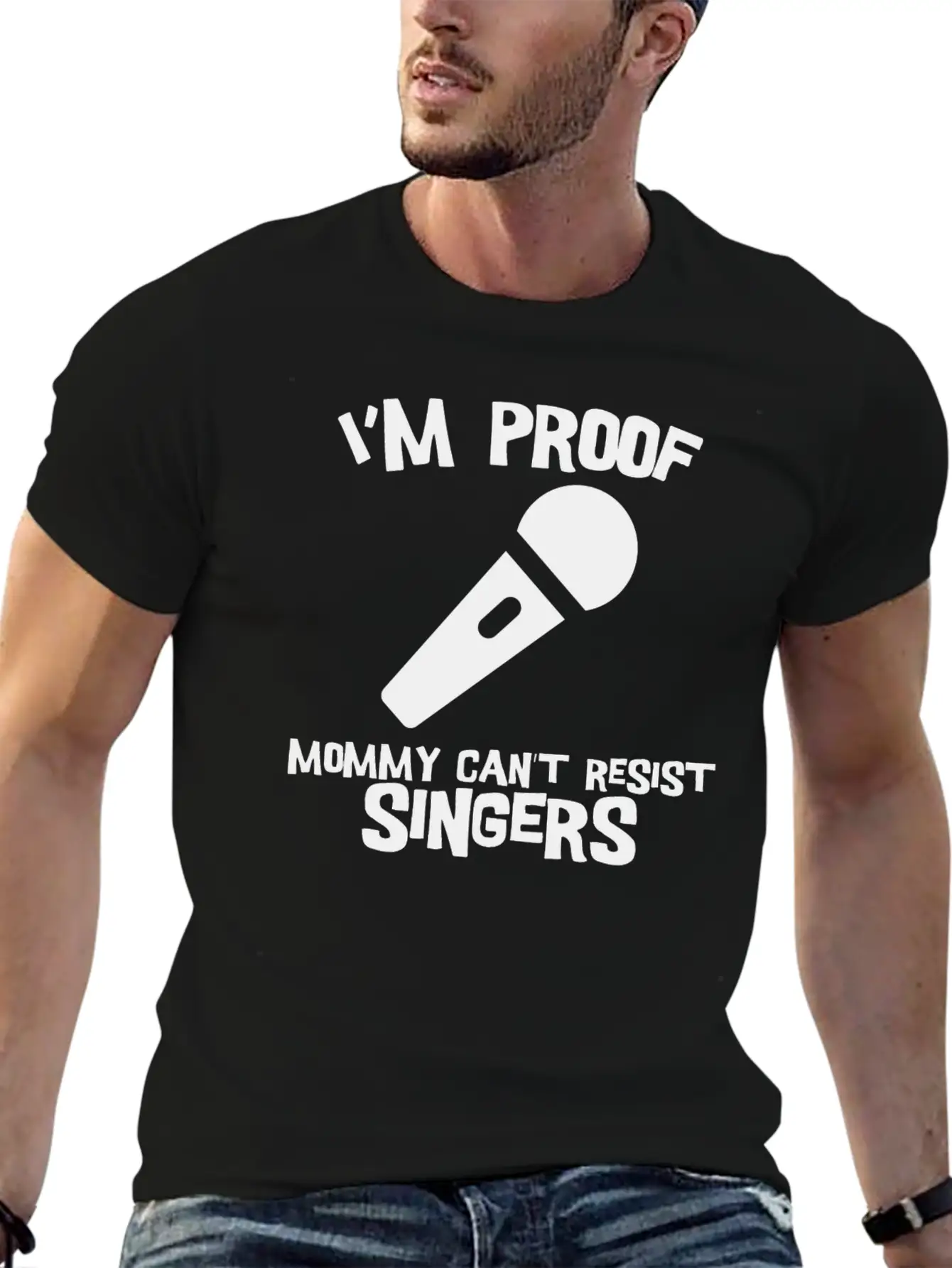 I'm Proof Mommy Can't Resist Singers Comfortable Minimalist Graphic Tee – Summer Style Essential