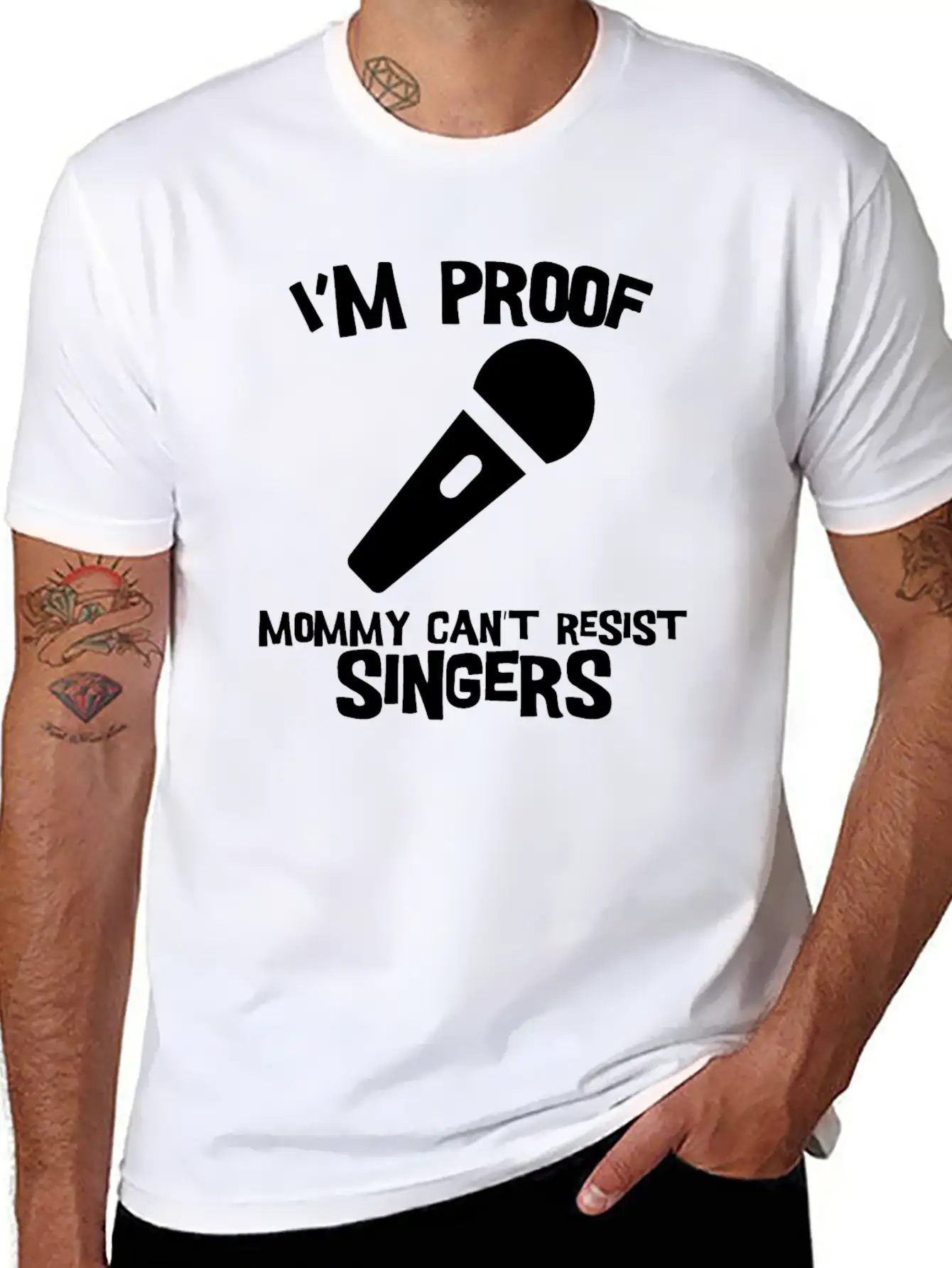 I'm Proof Mommy Can't Resist Singers Comfortable Minimalist Graphic Tee – Summer Style Essential